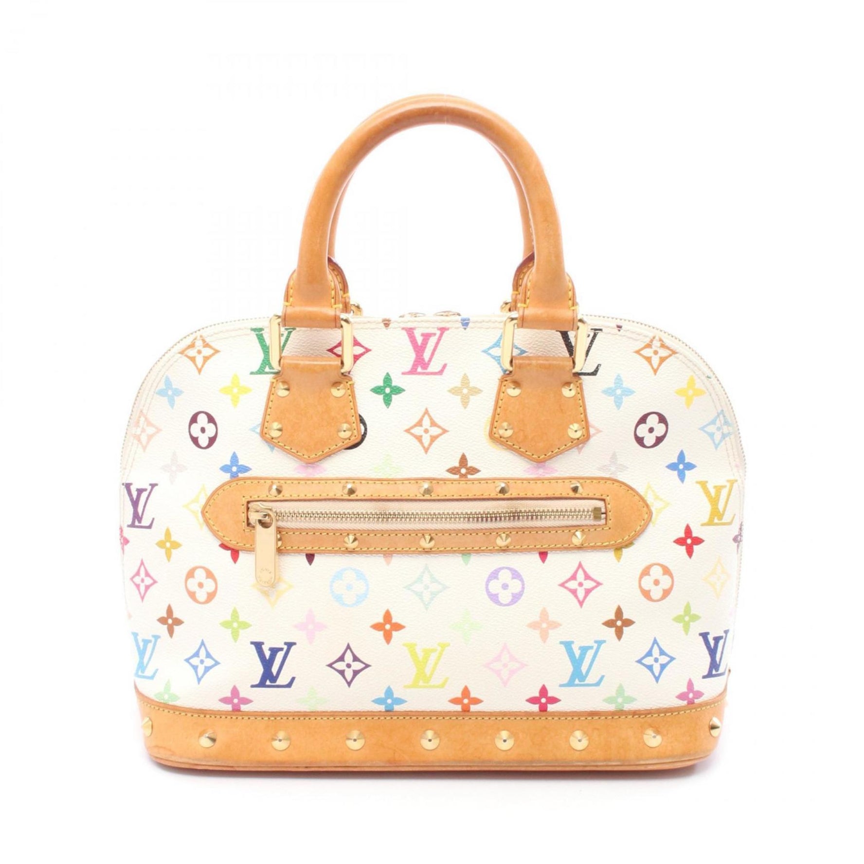 Louis Vuitton Alma Handbag, Coated Canvas and Leather, Monogram Multicolore