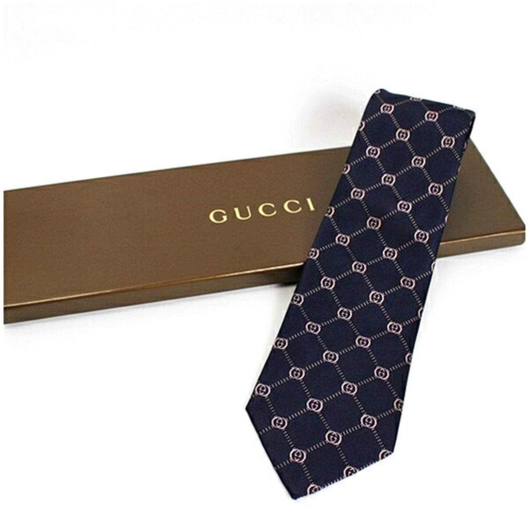 GUCCI Silk Tie GG Pattern