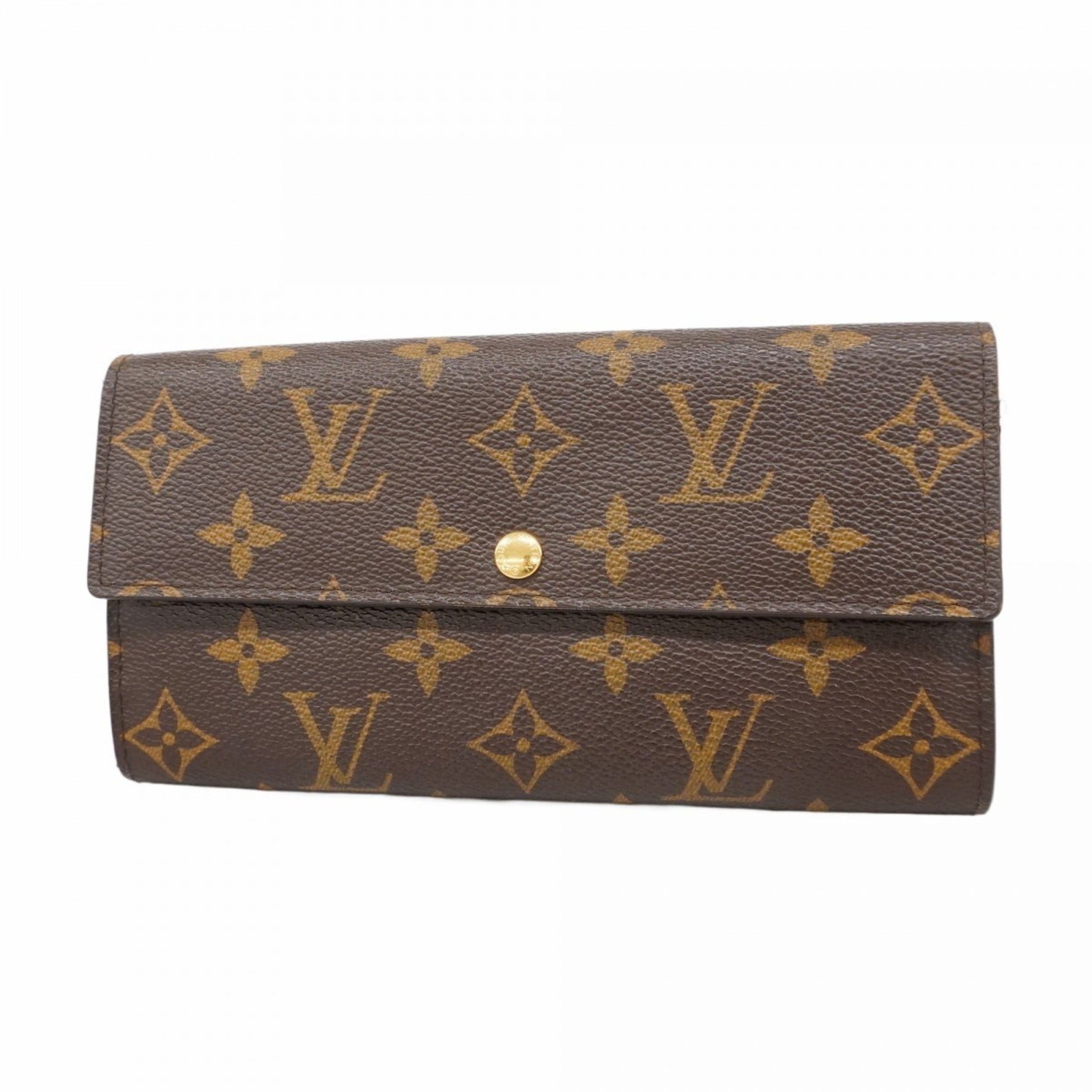 Louis Vuitton Monogram Portefeuille Sarah Long Wallet M61734 Brown Women's