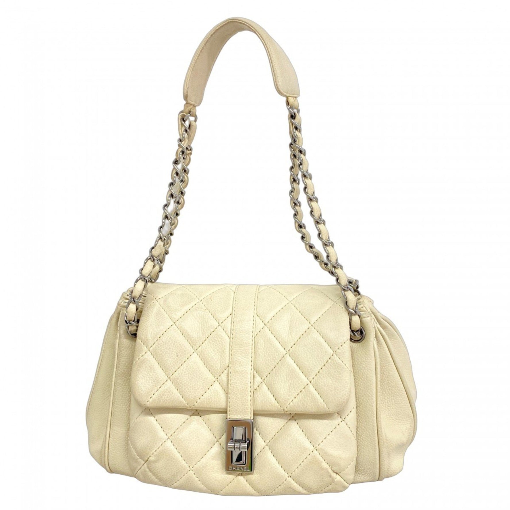 Chanel 2.55 Matelasse Chain Shoulder Bag in Caviar Skin