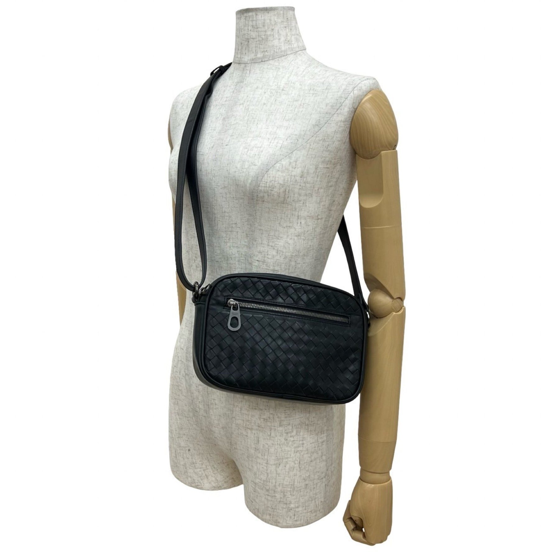 BOTTEGA VENETA Intrecciato Leather Mini Shoulder Bag/Pochette/Sacoche 185-9