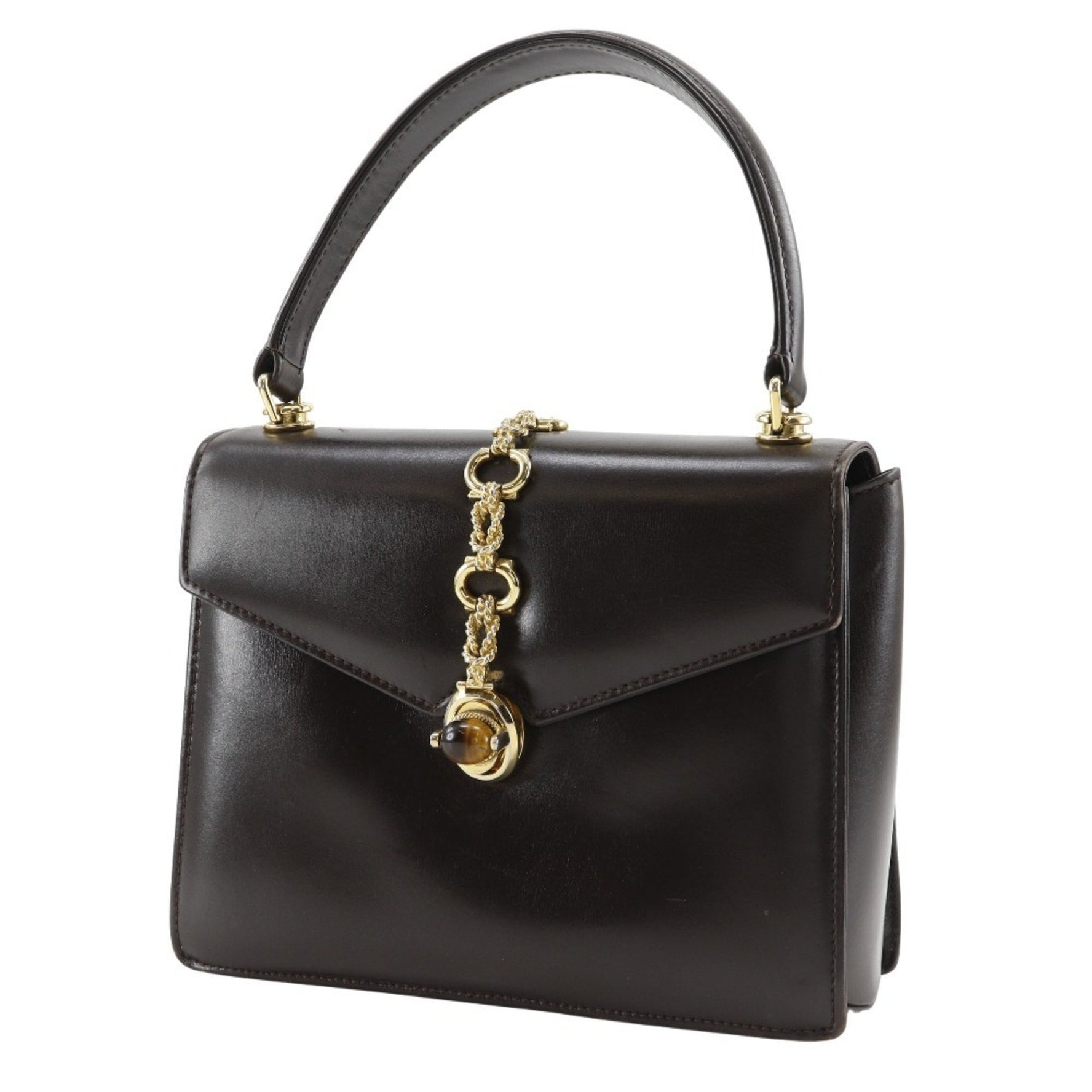 Gucci One-Handle Handbag, Old Leather, Turnlock
