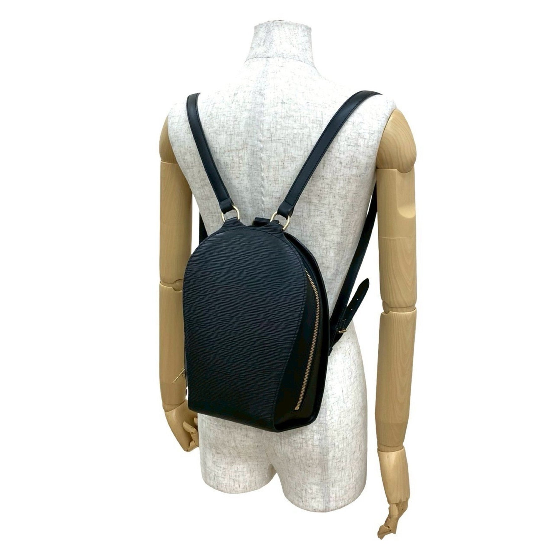 LOUIS VUITTON Vintage Mabillon Epi Leather Backpack in Noir -5188