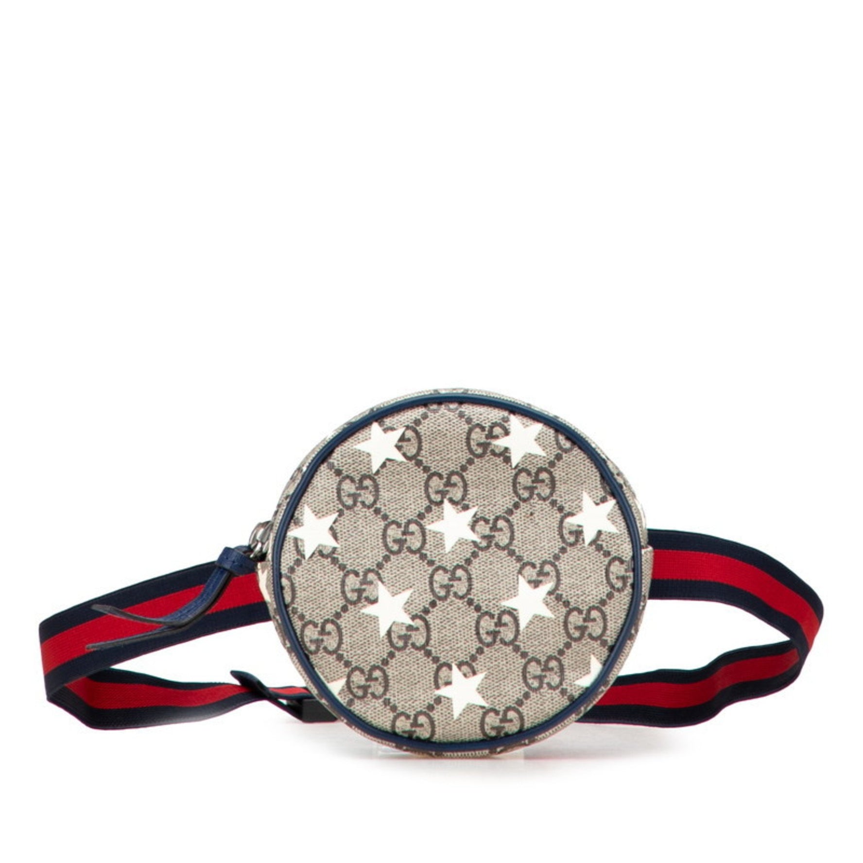 Gucci Children's GG Supreme Star Waist Bag Beige Navy Leather