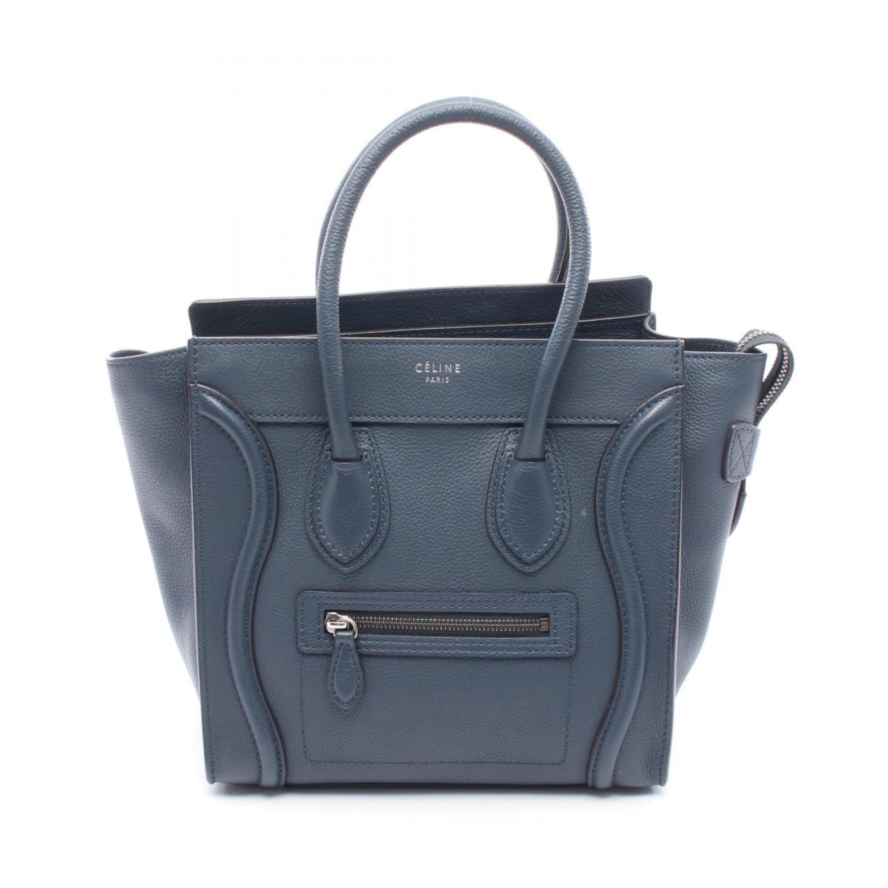 Celine Luggage Micro Shopper Tote Bag, Leather