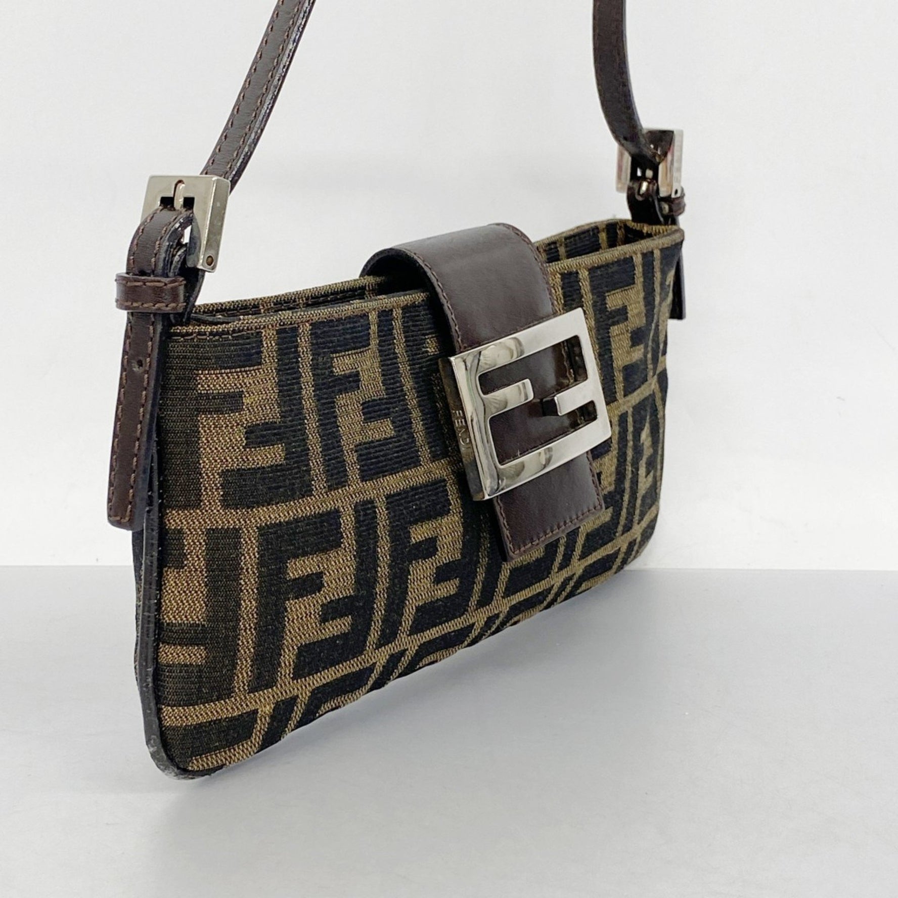 Fendi Zucca nylon canvas handbag in