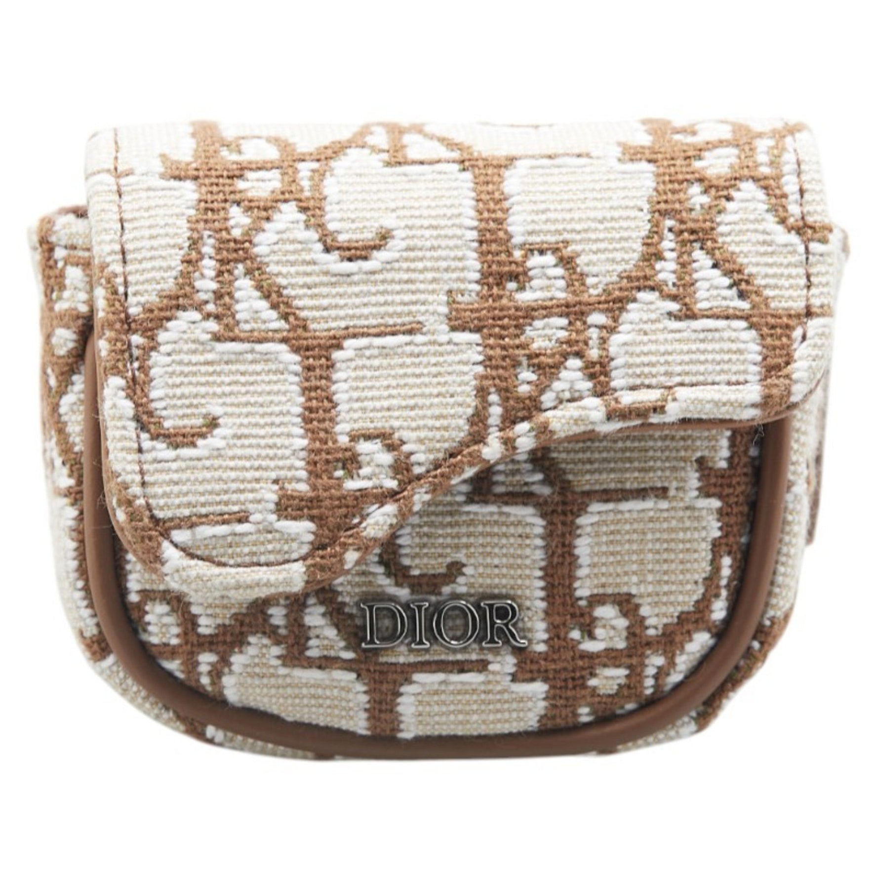 Christian Dior Dior x Cactus Jack AirPods Case, Beige/Brown Canvas