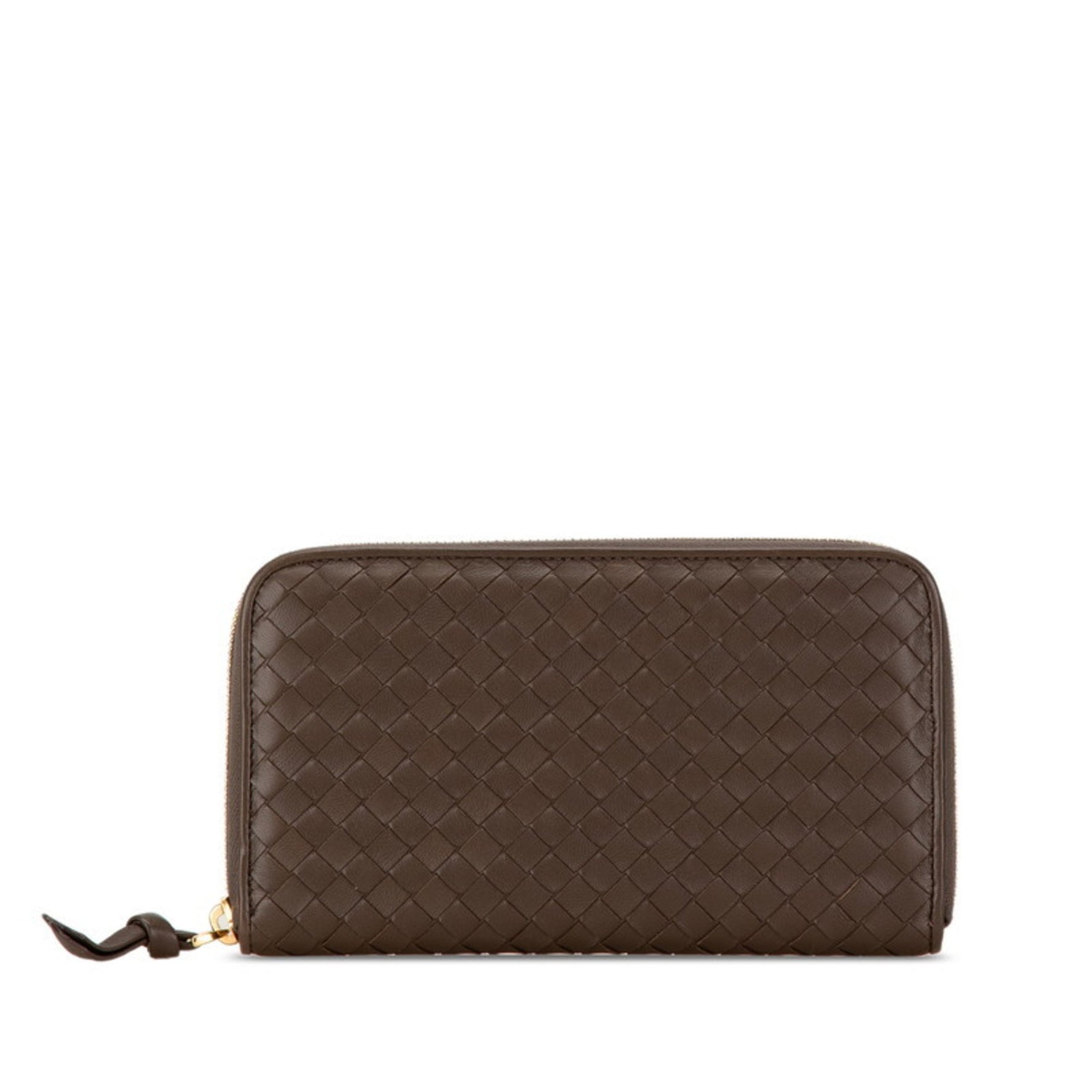 Bottega Veneta Intrecciato Round Long Wallet Leather BOTTEGAVENETA