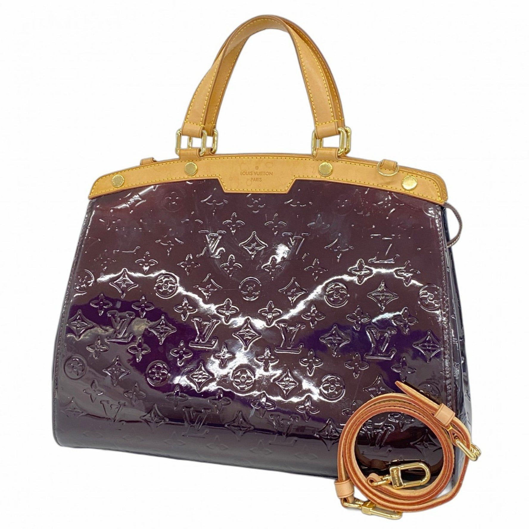 Louis Vuitton Vernis GM Handbag M91616 Amaranth Women's