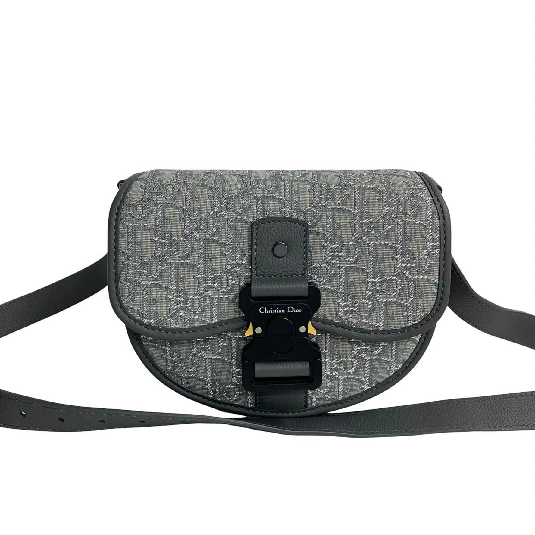 Christian Dior Oblique Gallop Canvas and Leather Mini Shoulder Bag