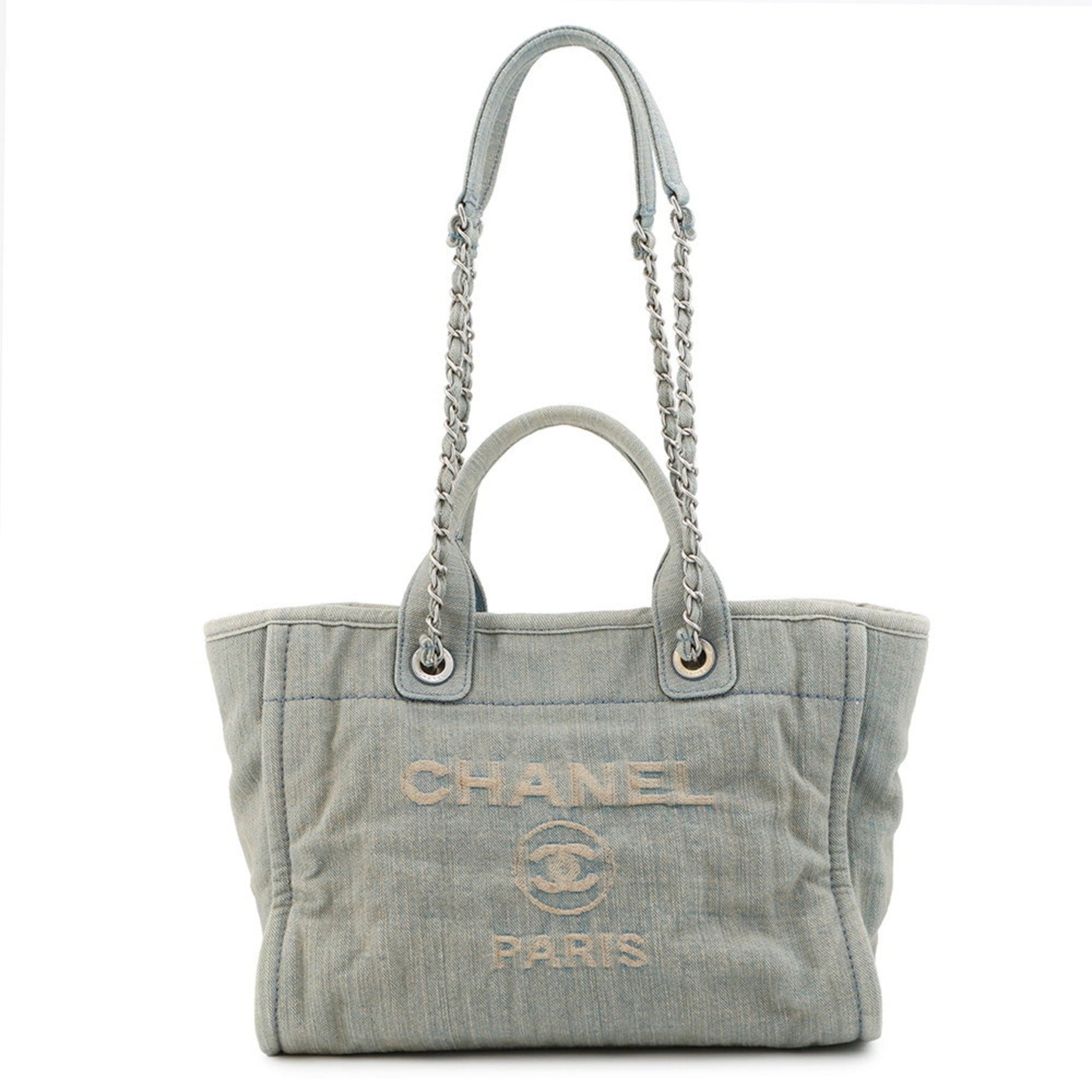 CHANEL Deauville Coco Mark Small Tote Bag