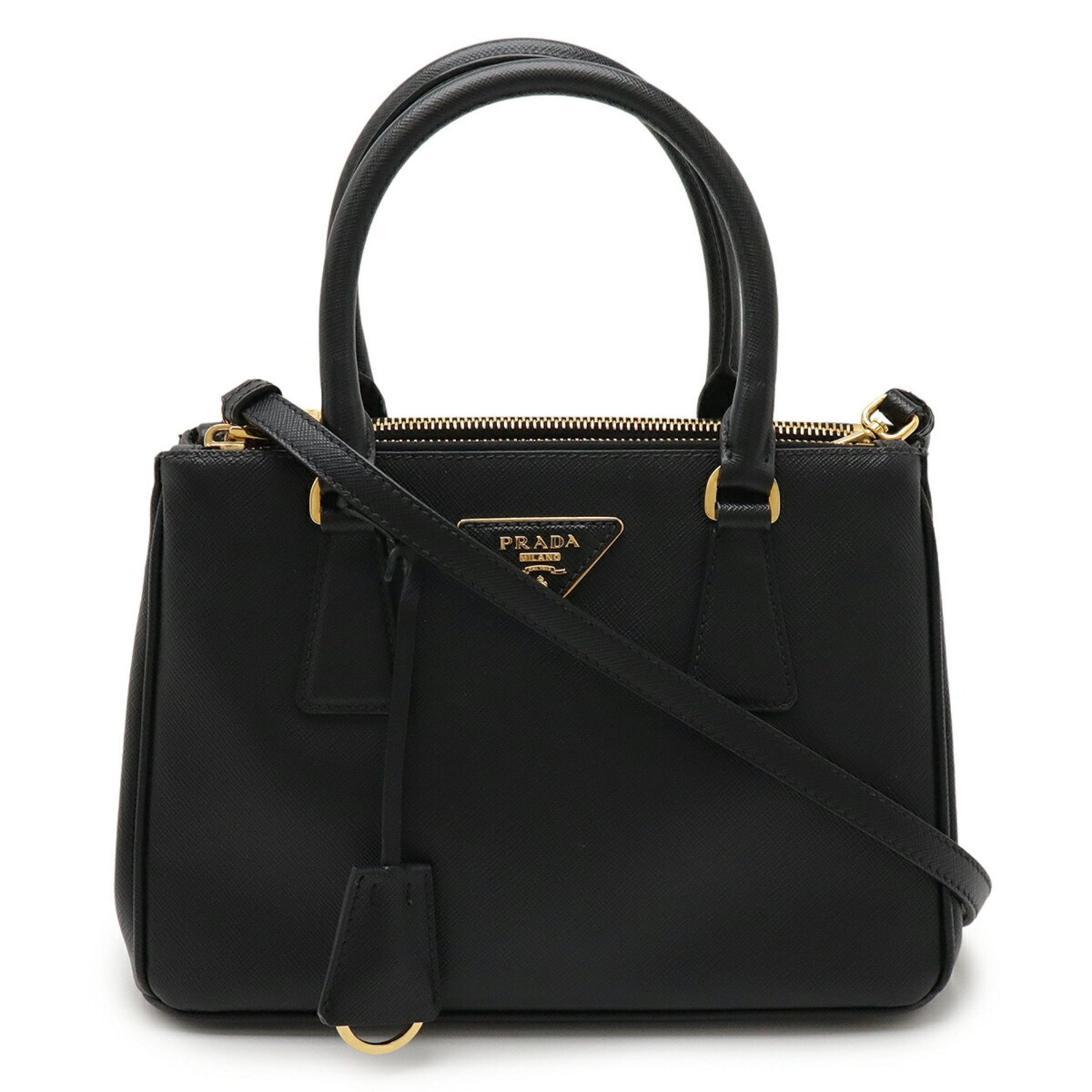 PRADA Galleria handbag/shoulder bag in Saffiano leather, black