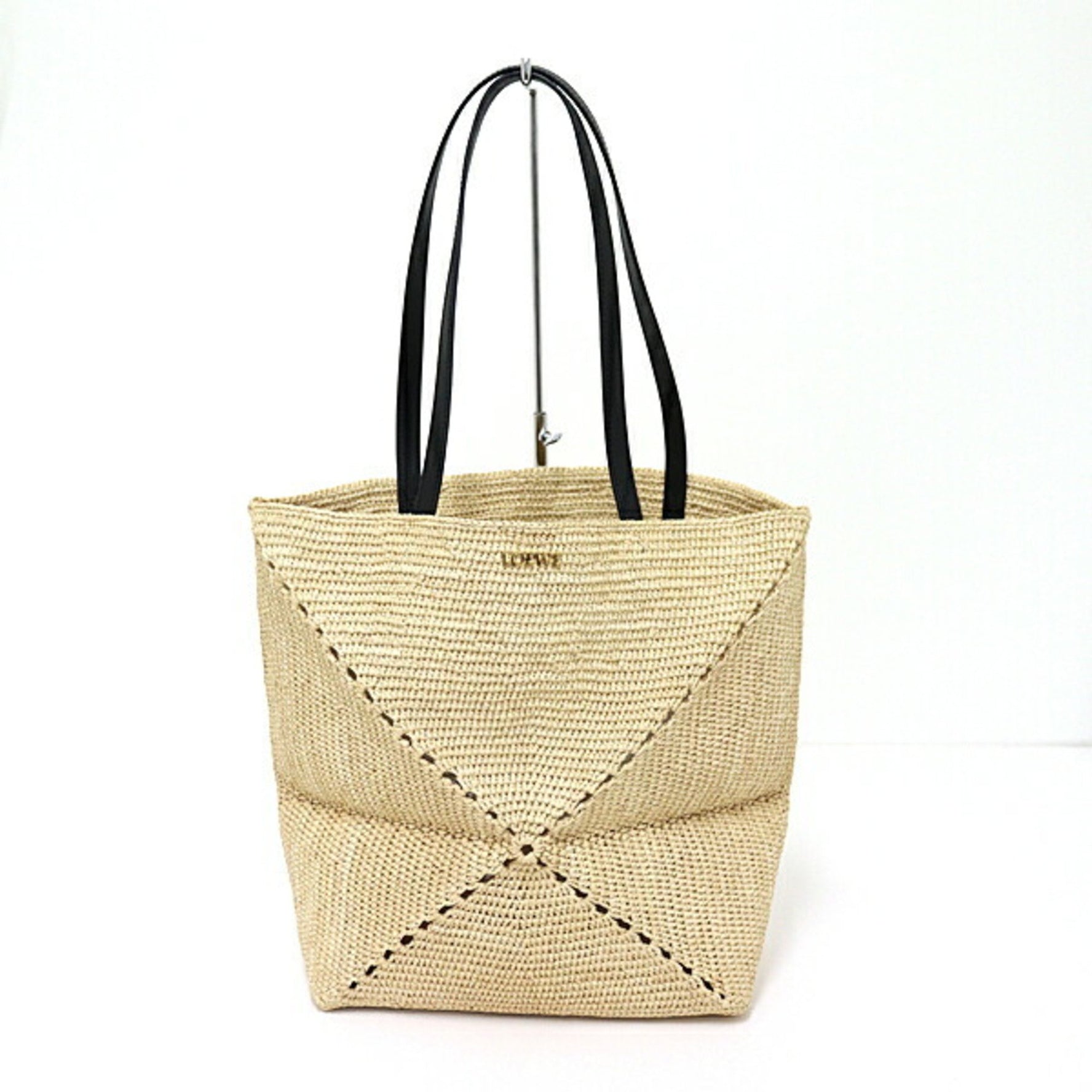 LOEWE Puzzlefold Tote Medium Raffia Natural Bag Unused