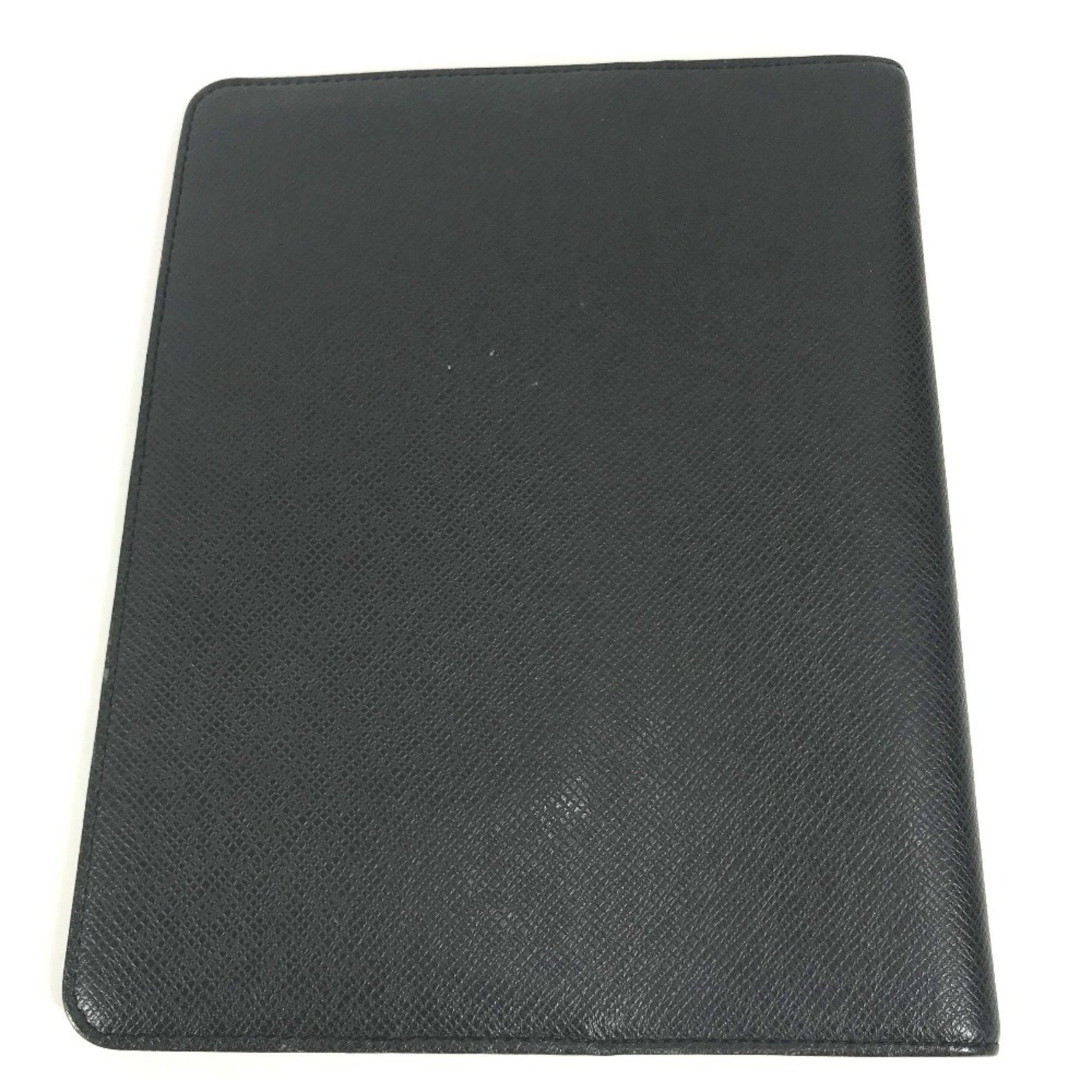 Louis Vuitton Taiga Agenda Bureau Stationery Memo Pad Planner Notebook Cover Leather Men's Aldwaz Black