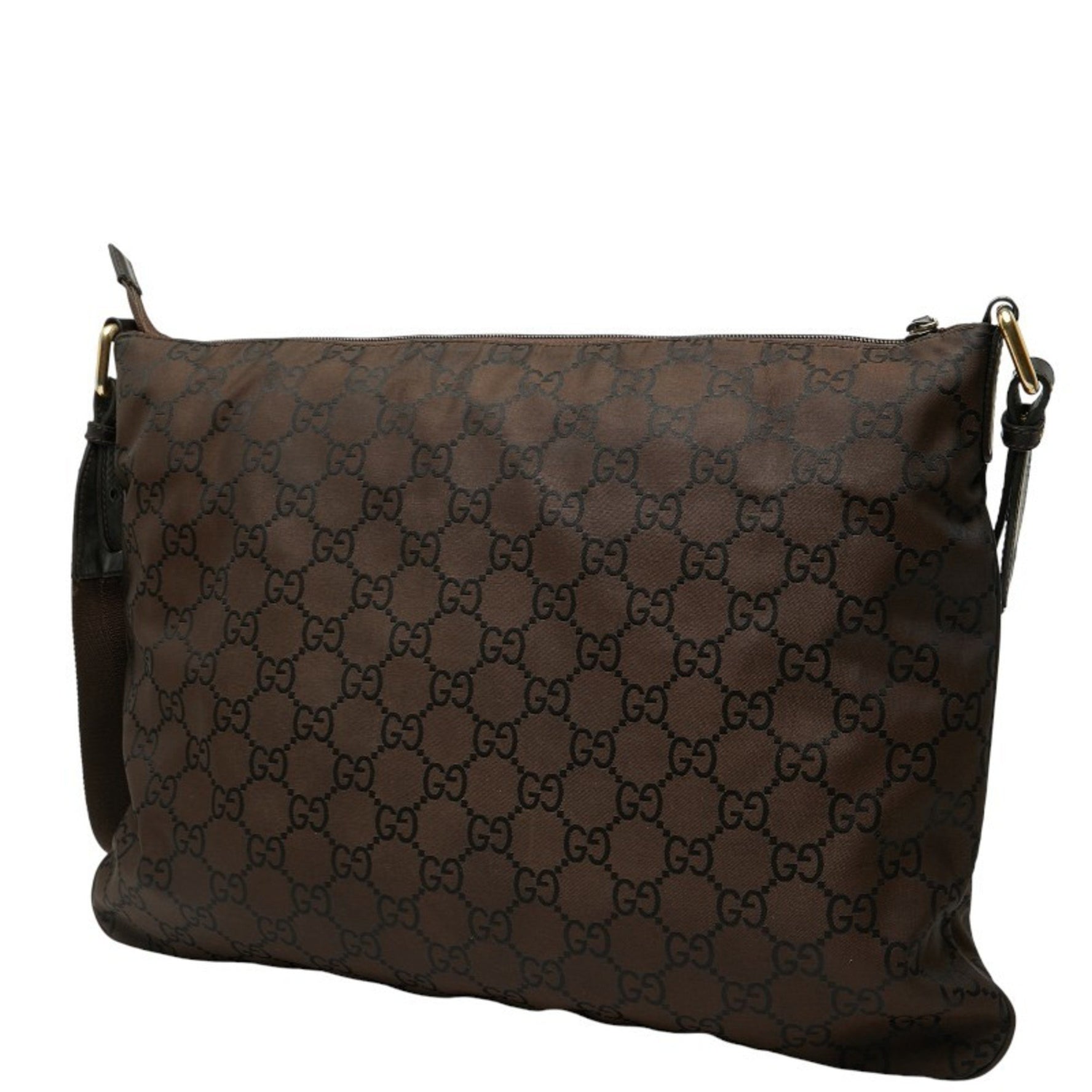 Gucci GG Nylon Crossbody Shoulder Bag/Messenger Bag and Leather