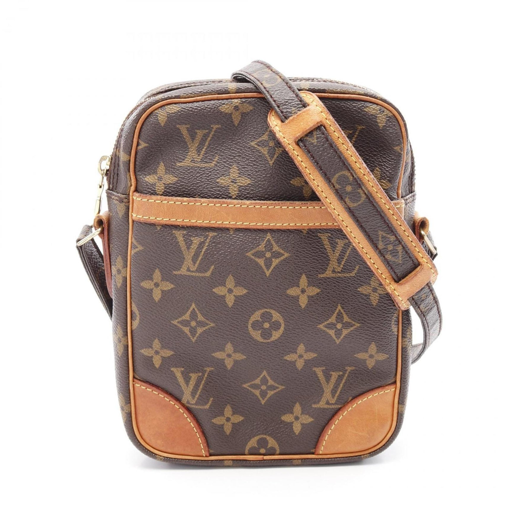 Louis Vuitton Danube Shoulder Bag Coated Canvas Leather Monogram