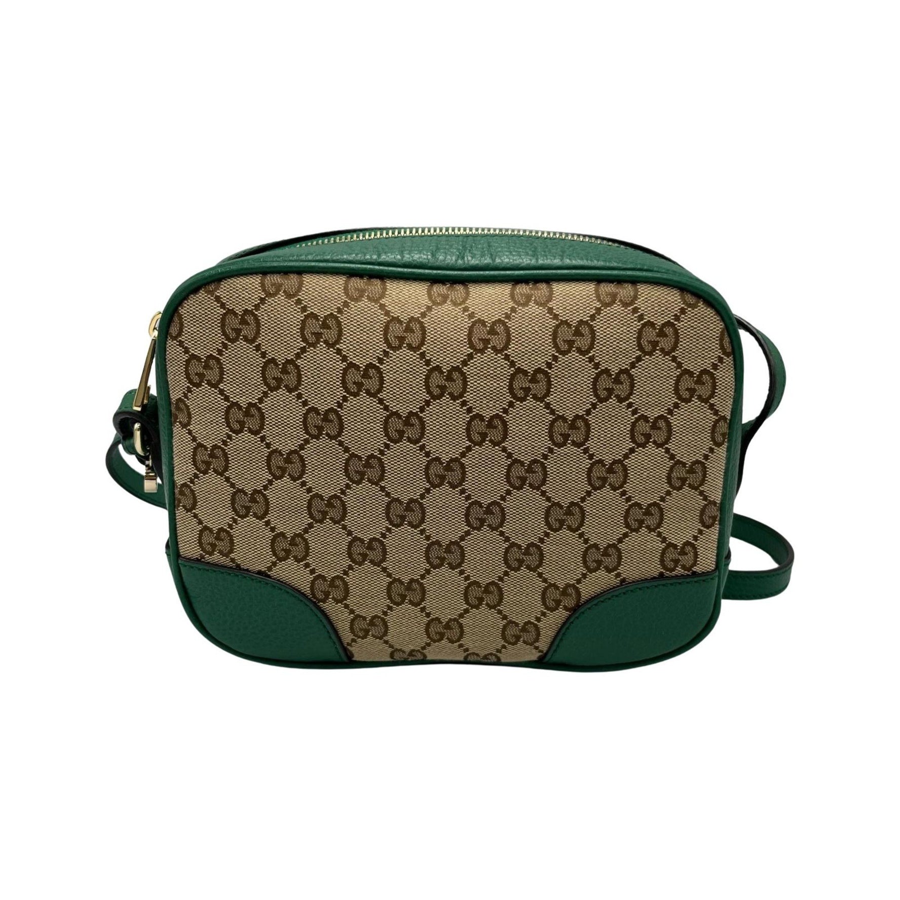 Gucci GG canvas and leather shoulder bag for women