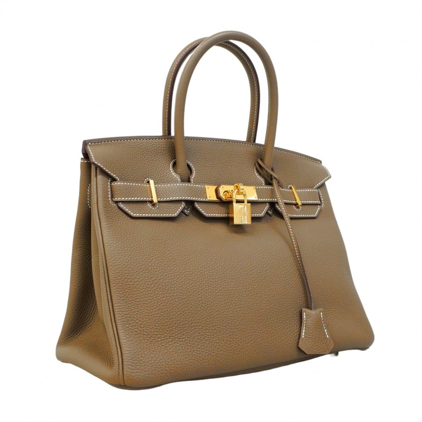 Hermes Birkin 30 Togo Etoupe Handbag, A Stamp