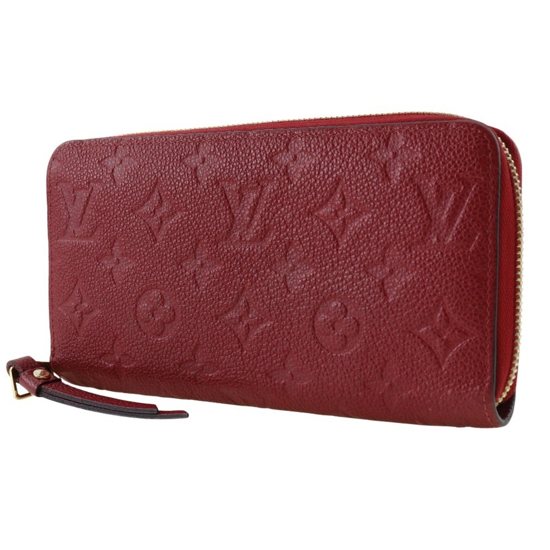 Louis Vuitton LOUIS VUITTON Zippy Wallet Long M60737 Monogram Empreinte Cerise 2019 Red SP0149 wallet for women