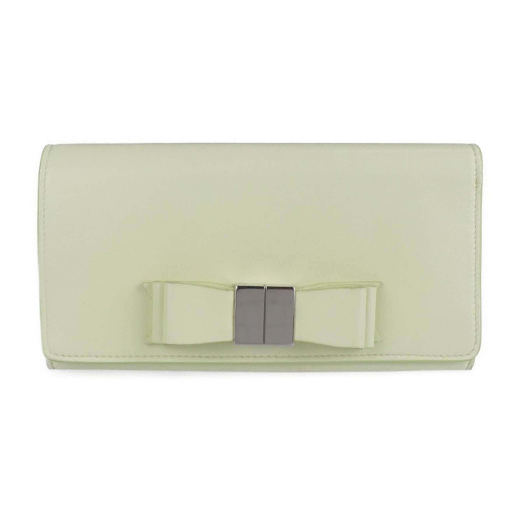 BALENCIAGA Classic Continental Wallet Long Leather Light Yellow Bi-fold R2130103001376