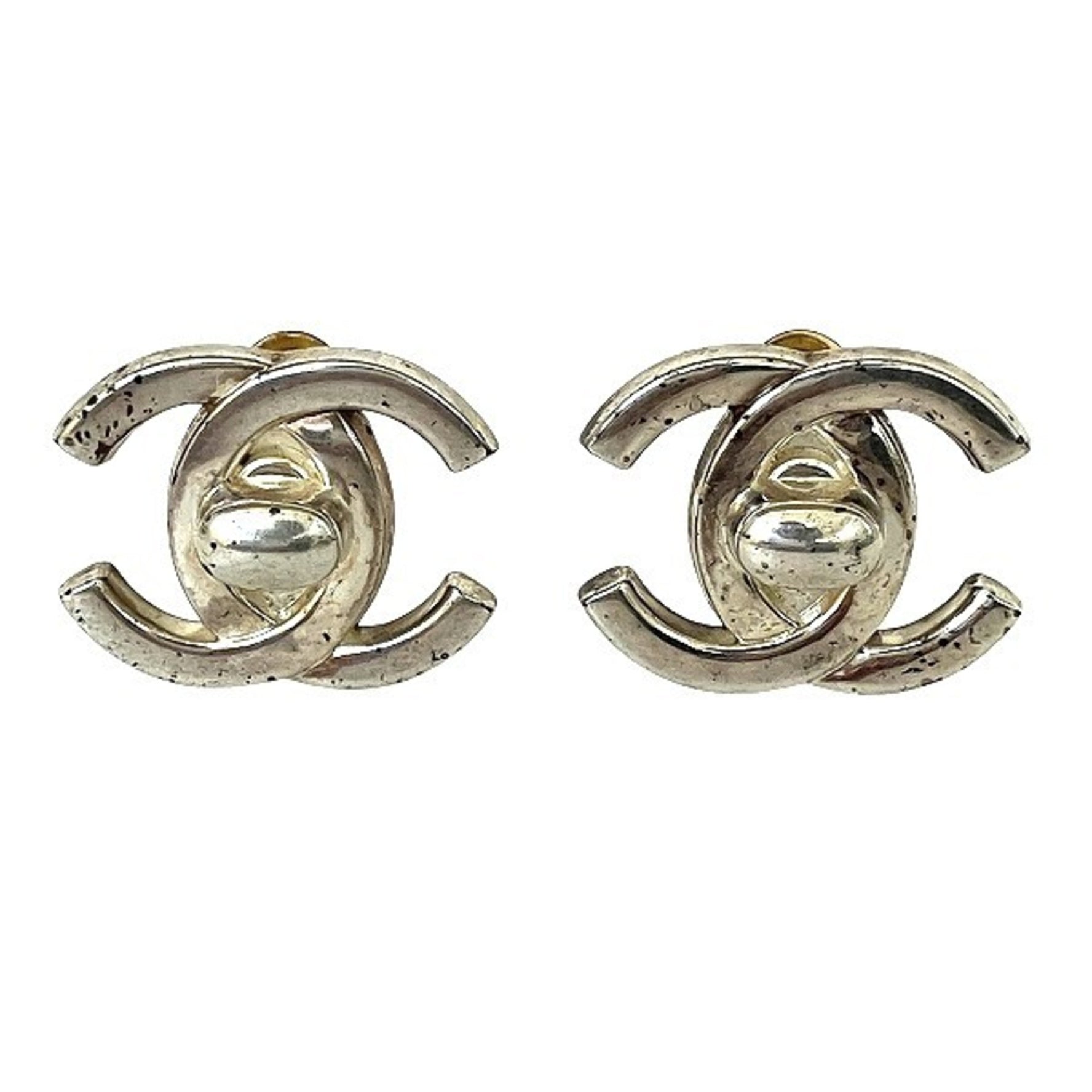 Chanel CHANEL Turnlock Coco Mark Accessory Earrings for Women