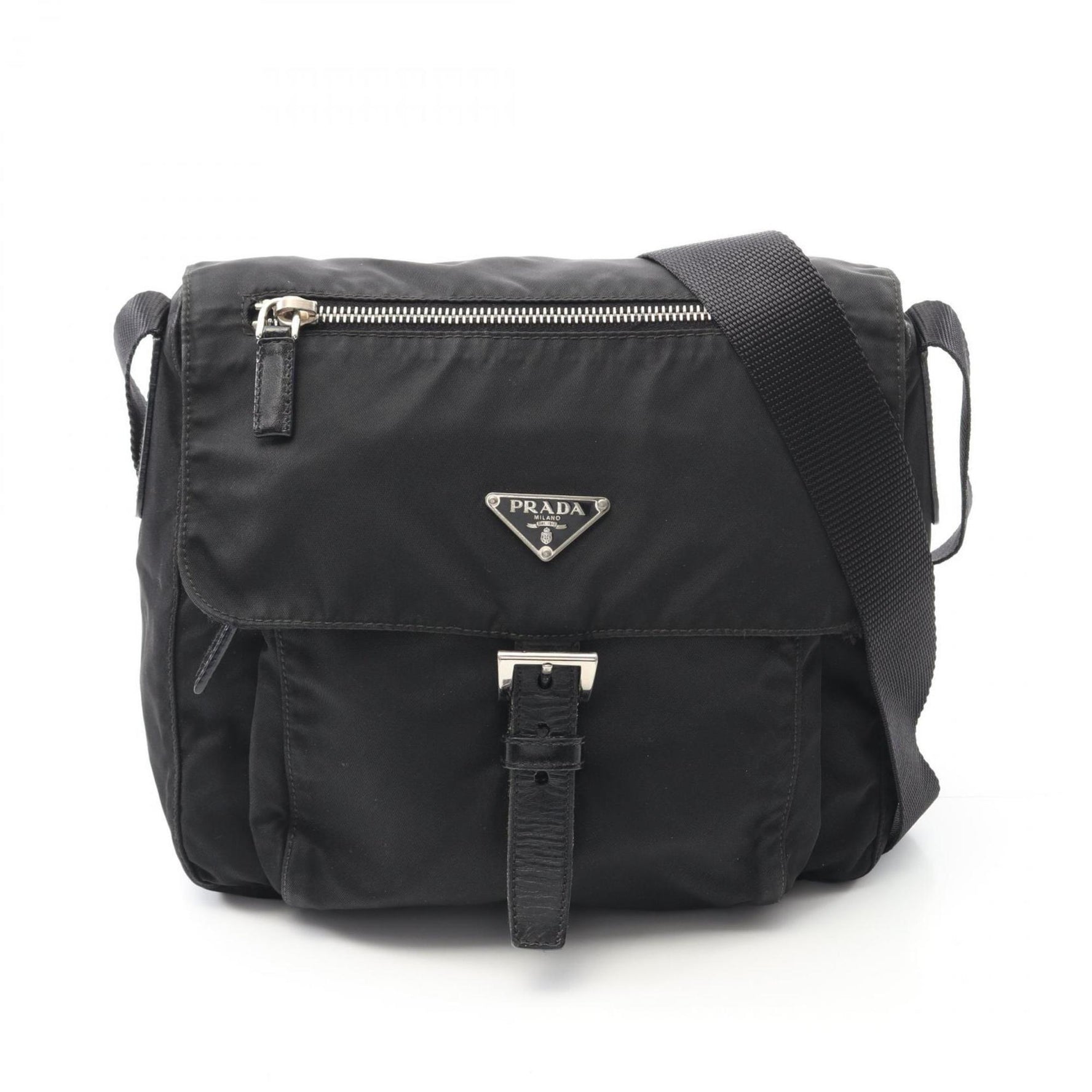 Prada shoulder bag, nylon and leather