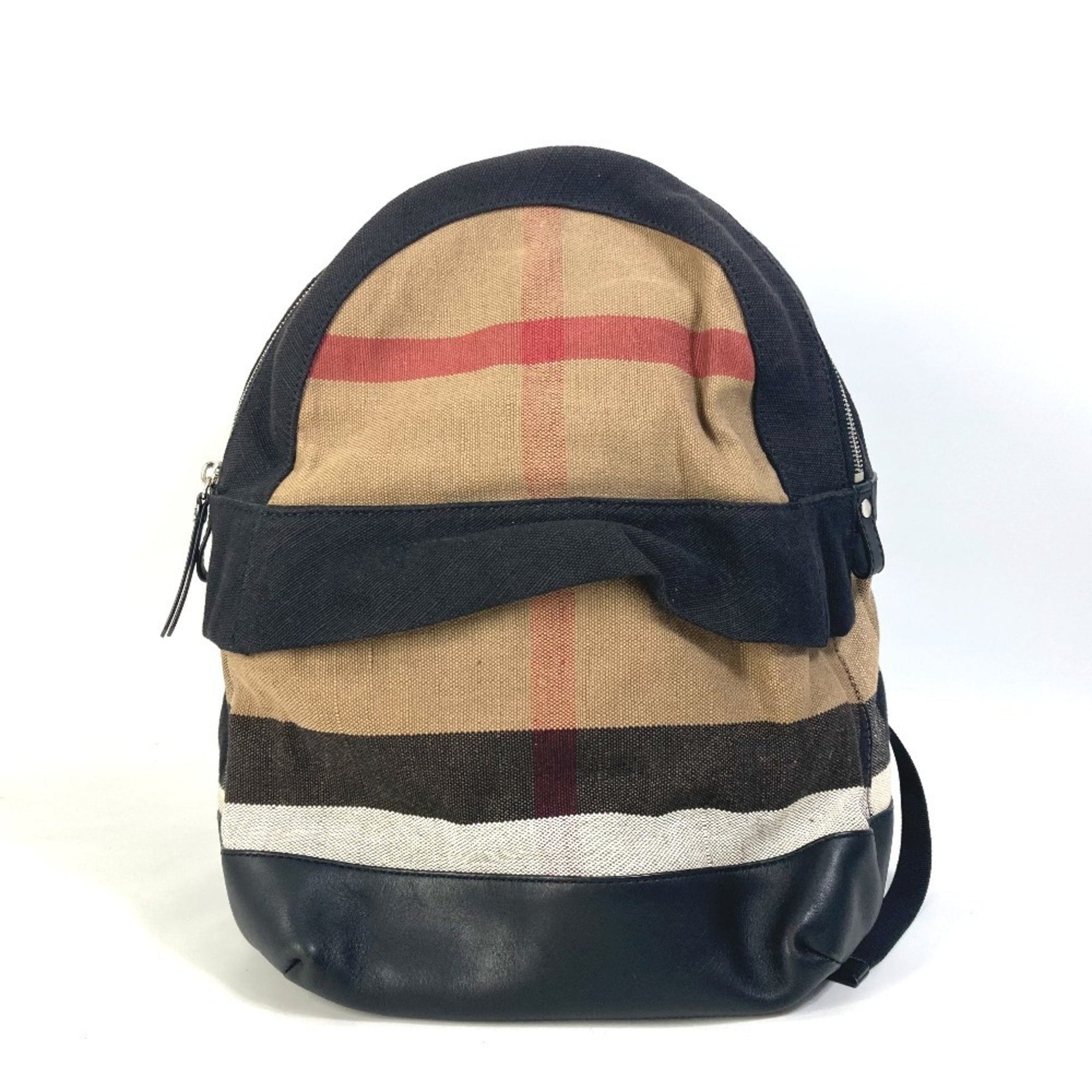 BURBERRY Mega Check Backpack in Canvas/Leather, Beige