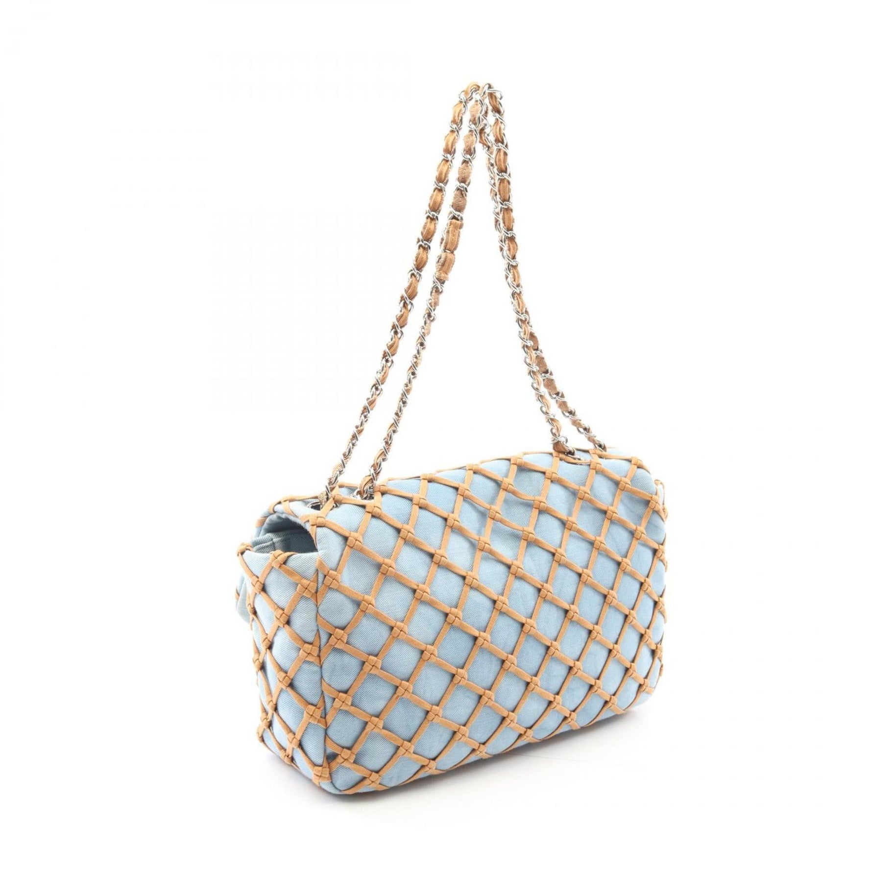 Chanel Matelasse Shoulder Bag, Denim, Blue and Brown