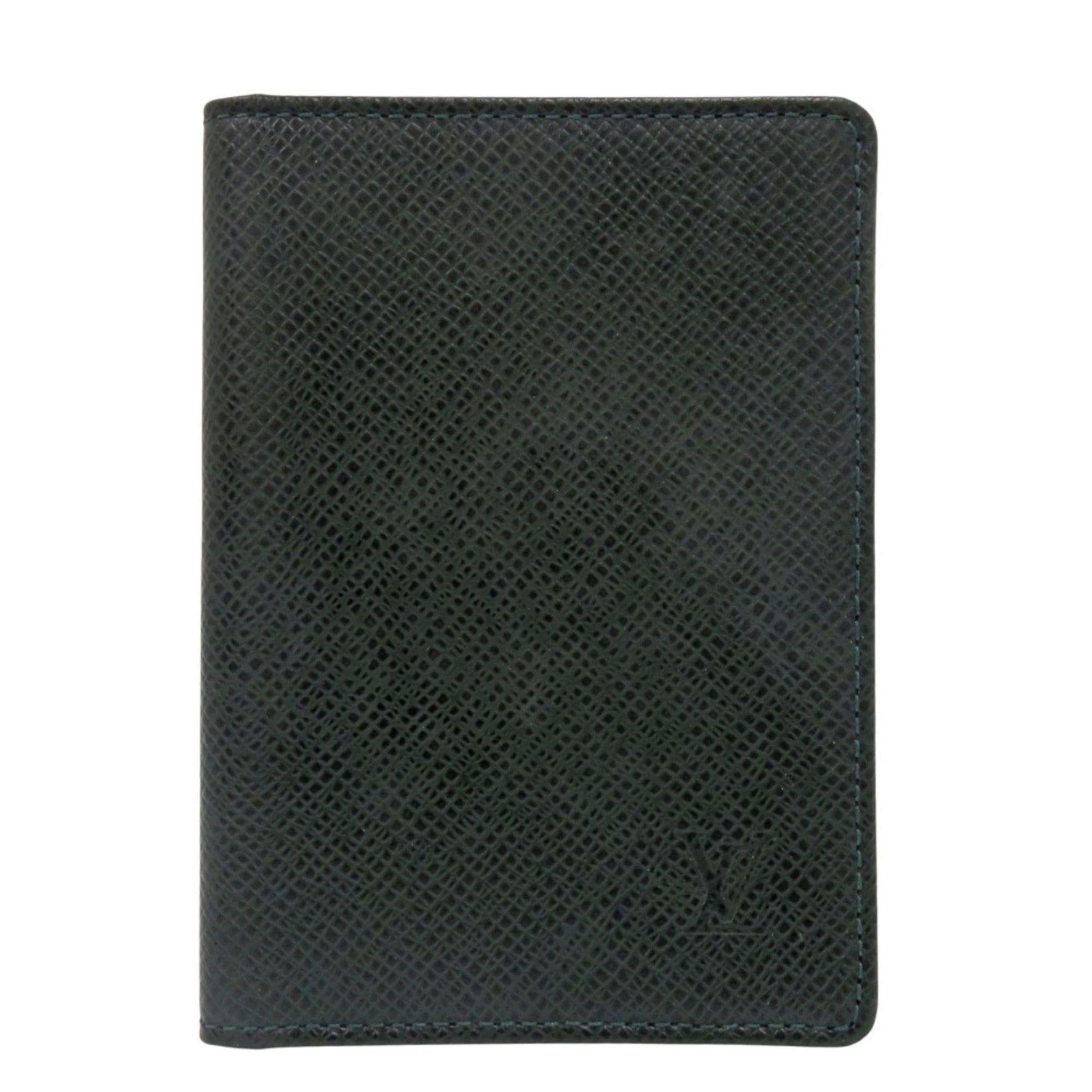 Louis Vuitton Porte 2 Cult Vertical Taiga Episea Pass Case Green 1121 LOUIS VUITTON