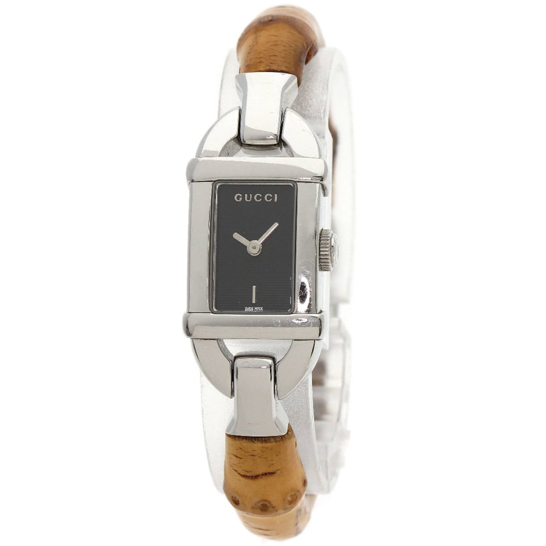 Gucci 6800L Bamboo Watch Stainless Steel Ladies GUCCI
