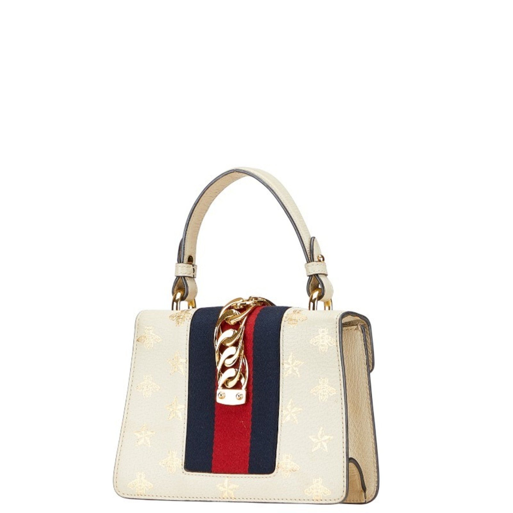 Gucci Sylvie Star Bee Handbag/Shoulder Bag Leather
