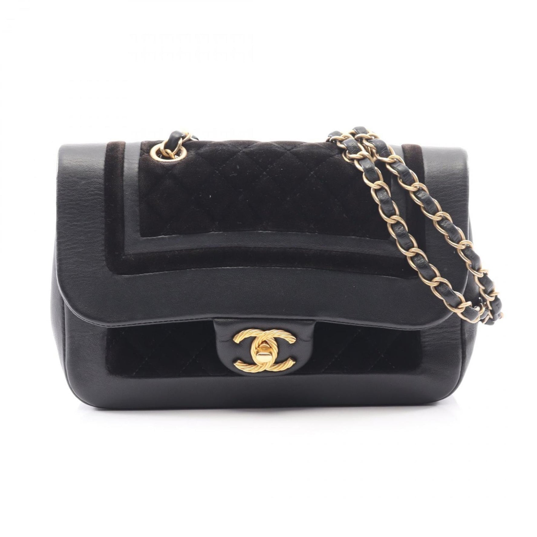 CHANEL Matelasse Shoulder Bag, Fabric Lambskin (Sheep Leather)
