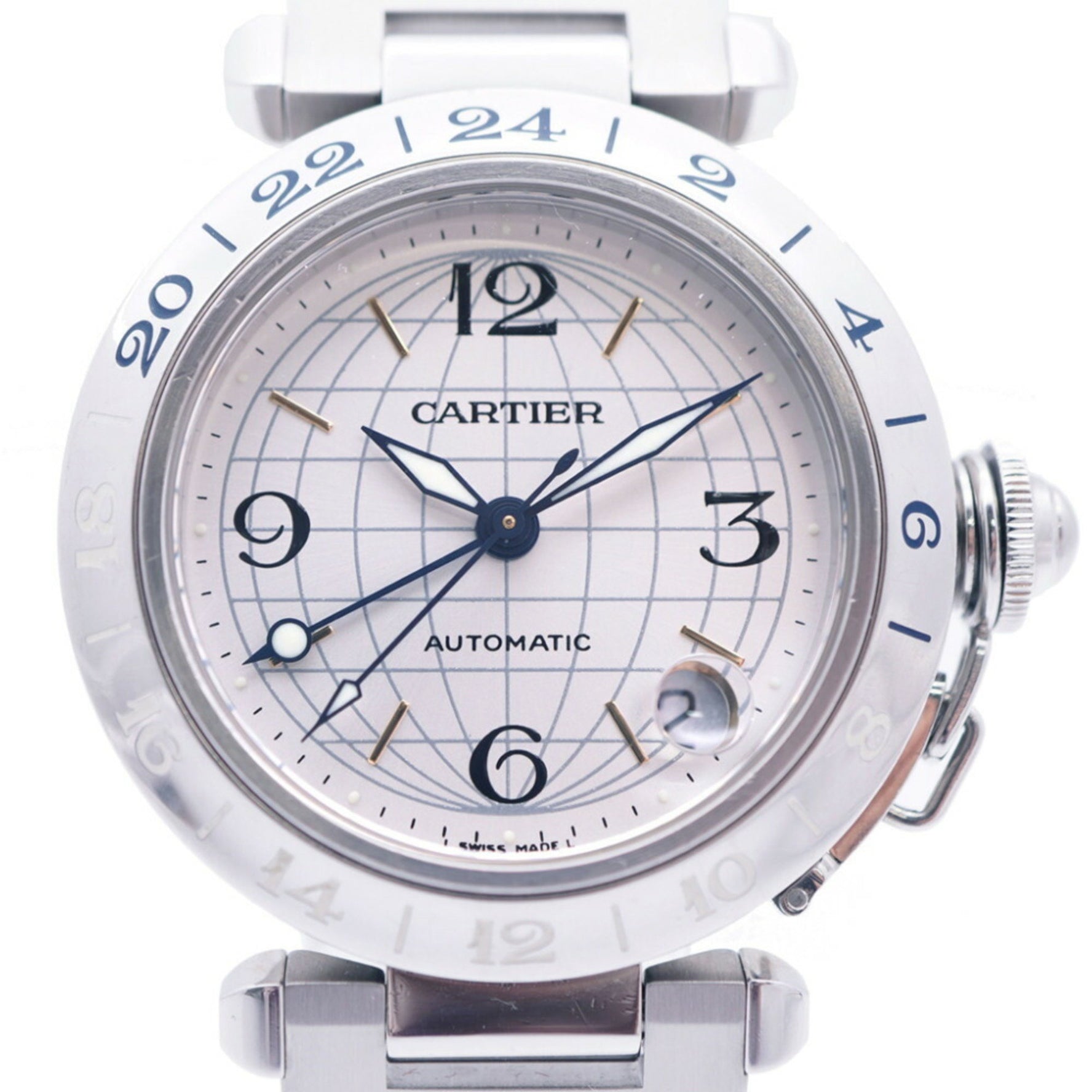 Cartier Pasha C Meridian W31029M7 Automatic Watch SS Silver 0285CARTIER Men's Women's Unisex