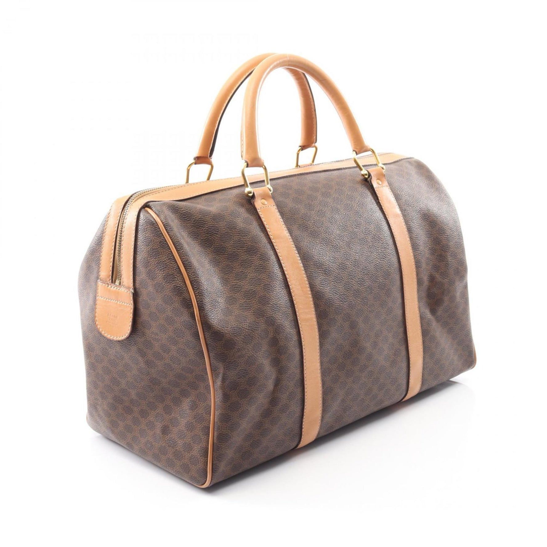 Celine Macadam Boston Bag, Coated Canvas and Leather