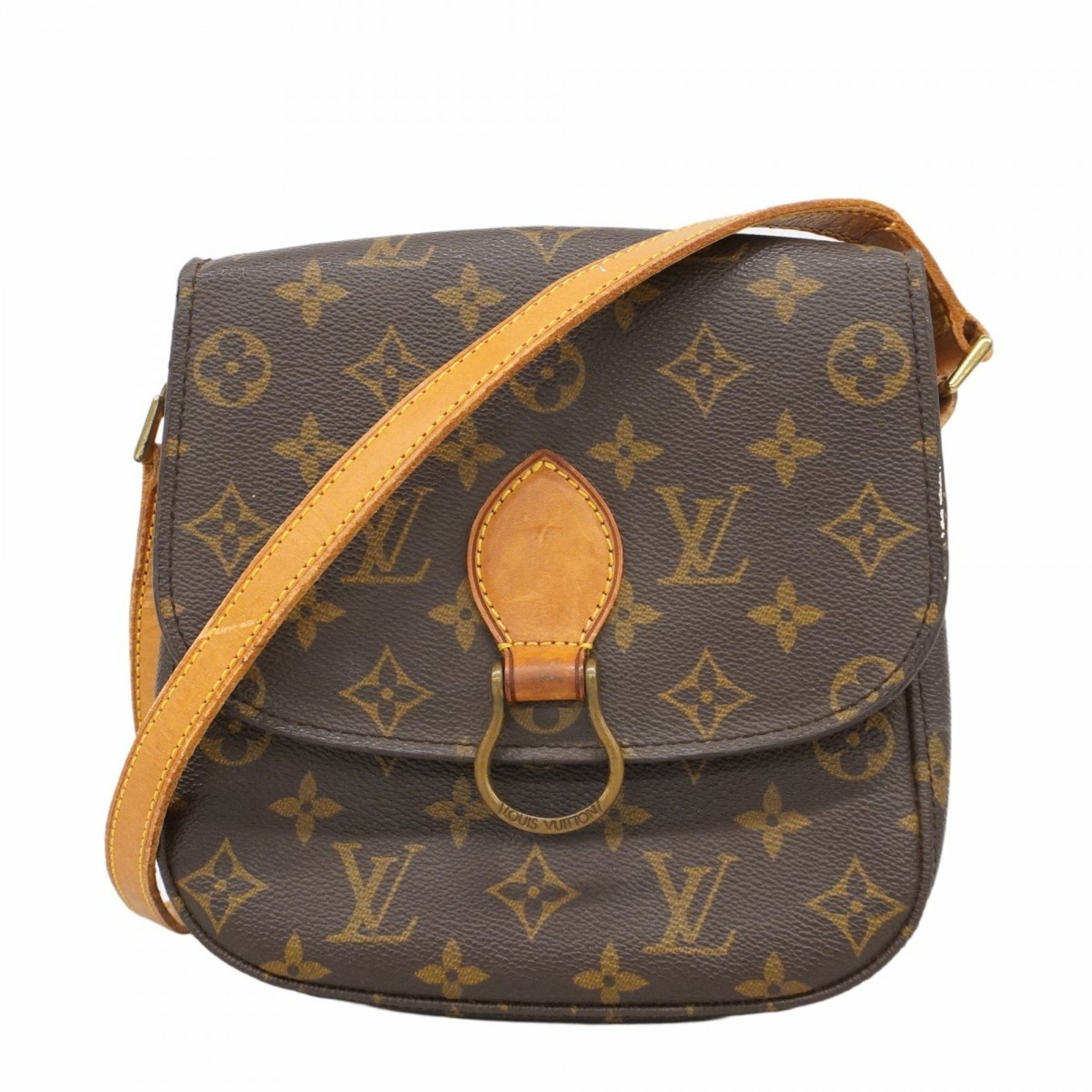 Louis Vuitton Monogram Saint-Cloud MM Shoulder Bag M51243 Brown Women's
