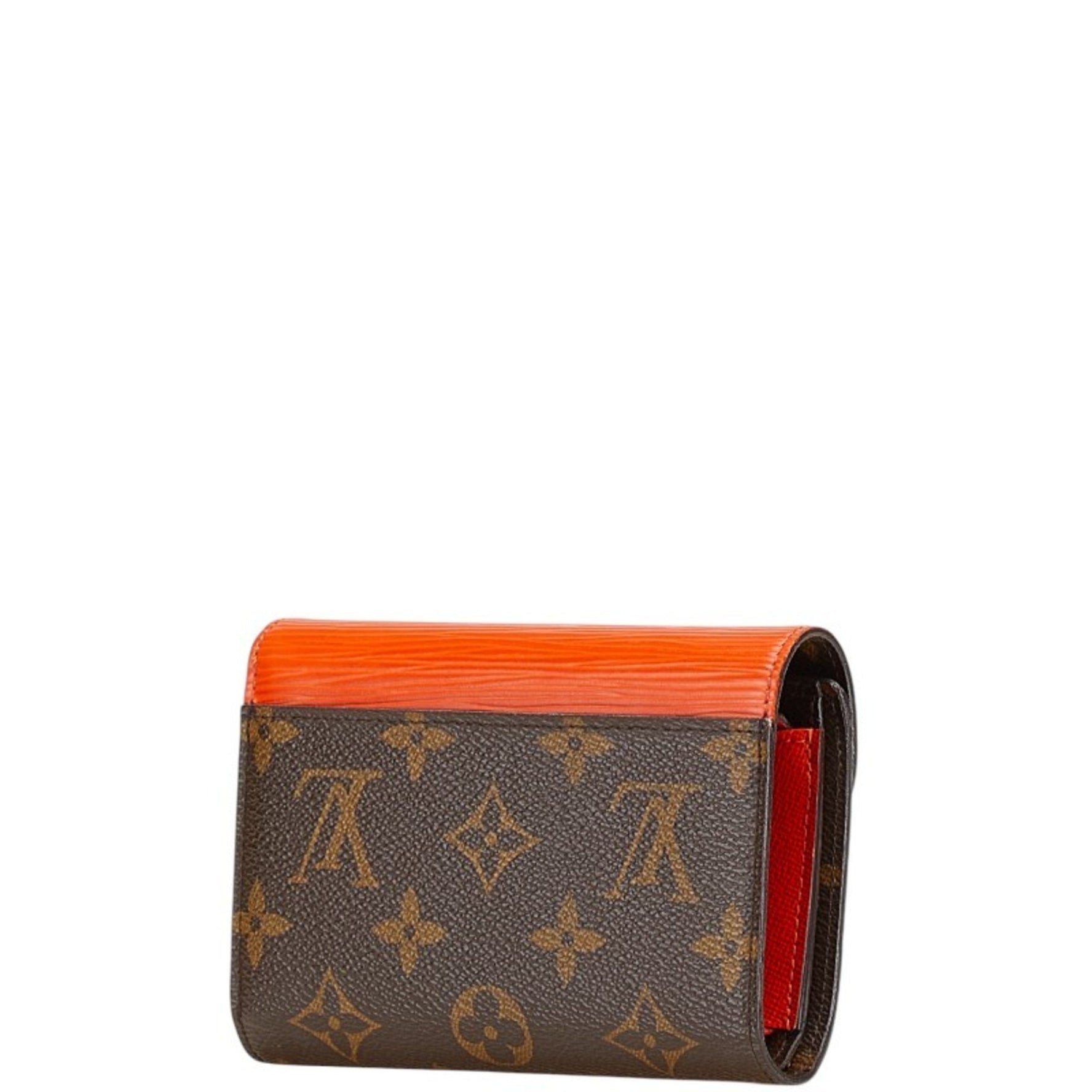 Louis Vuitton Monogram Epi Portefeuille Marly Compact Tri-fold Wallet in Pimmon Brown Leather