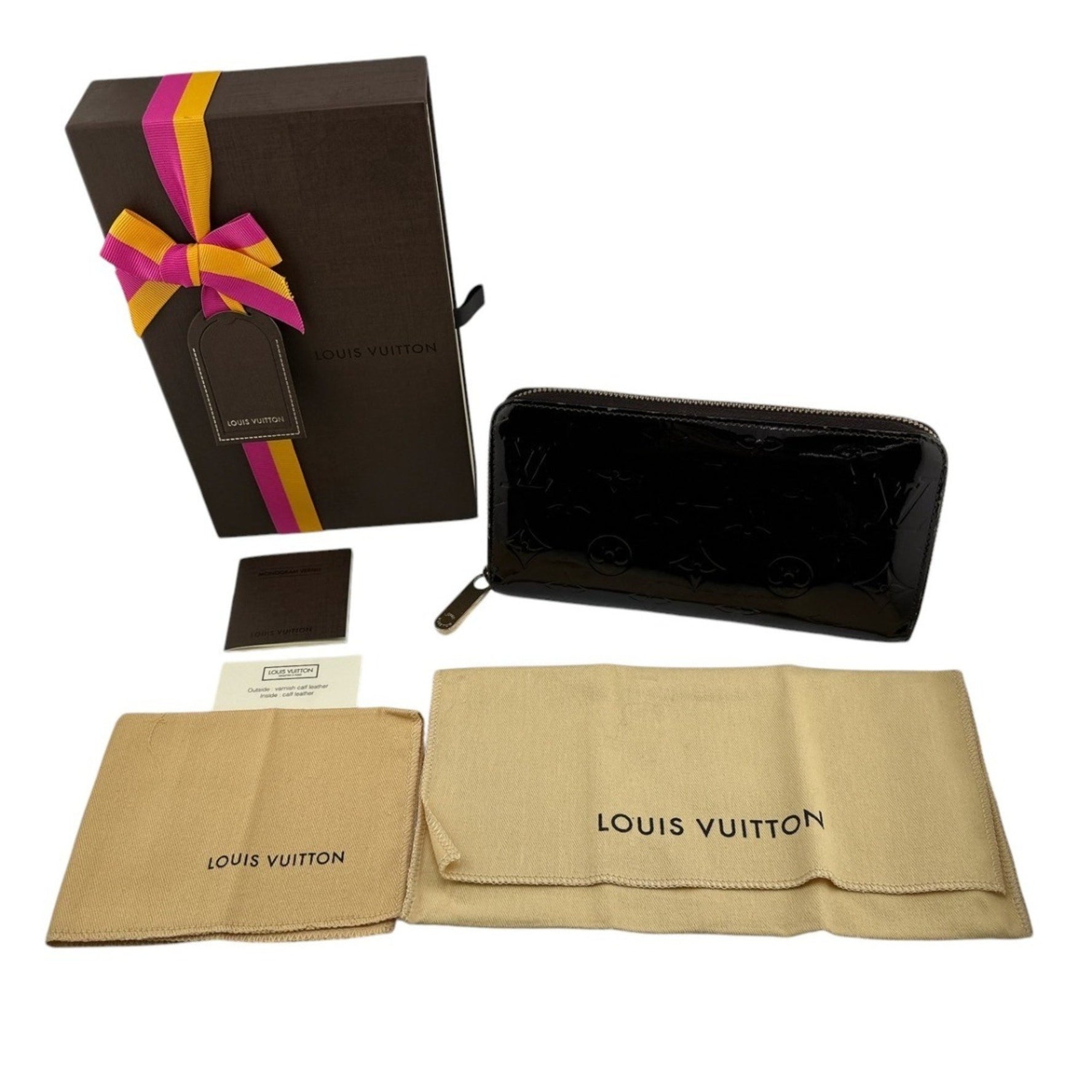 Louis Vuitton Long Wallet Round Zipper Monogram Vernis Zippy