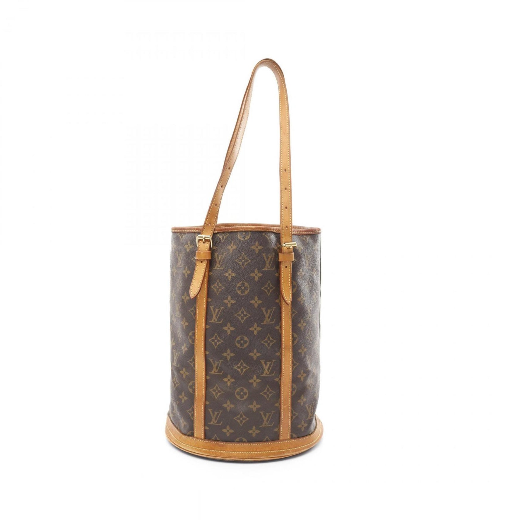 Louis Vuitton Bucket GM Shoulder Bag Coated Canvas Leather Monogram Brown