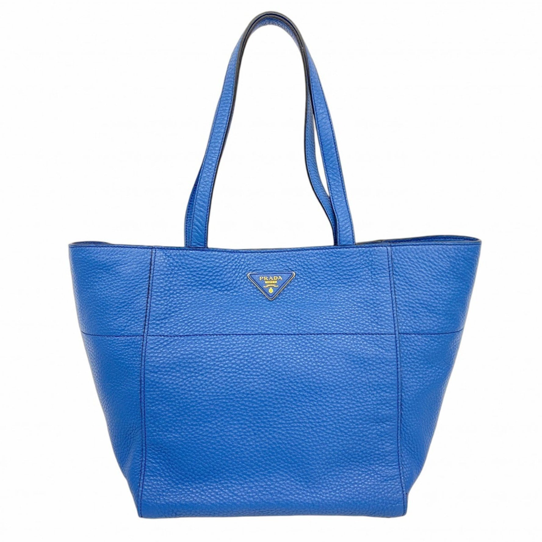 Prada tote bag leather blue women's