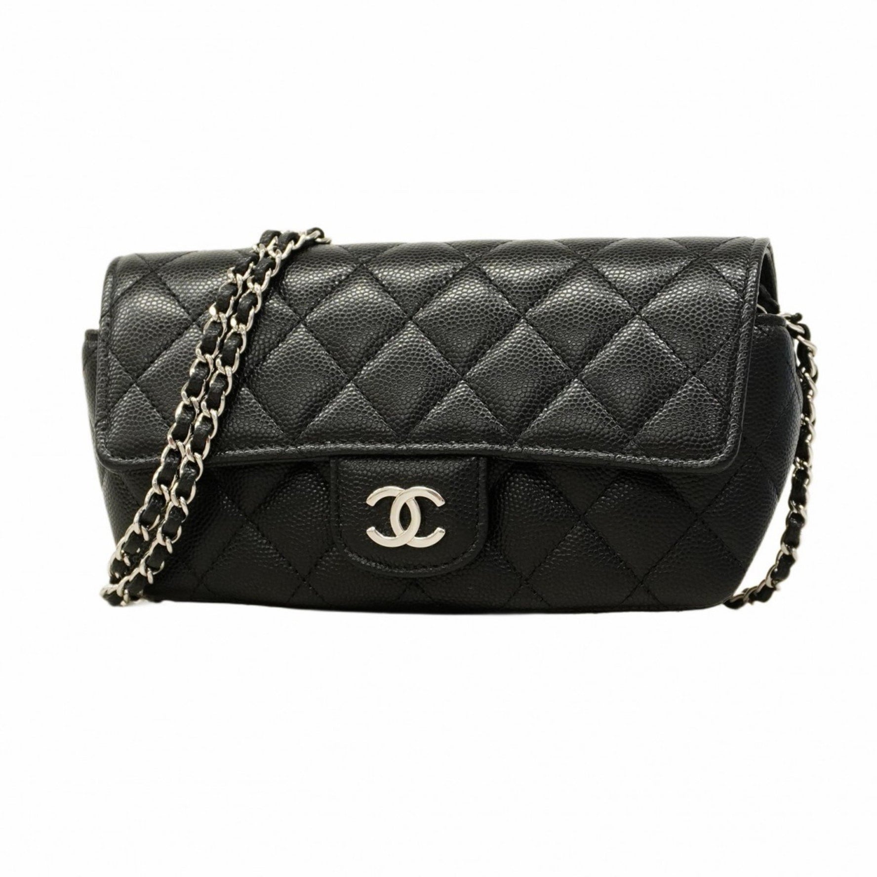 Chanel Matelasse Shoulder Bag with Chain, Caviar Skin