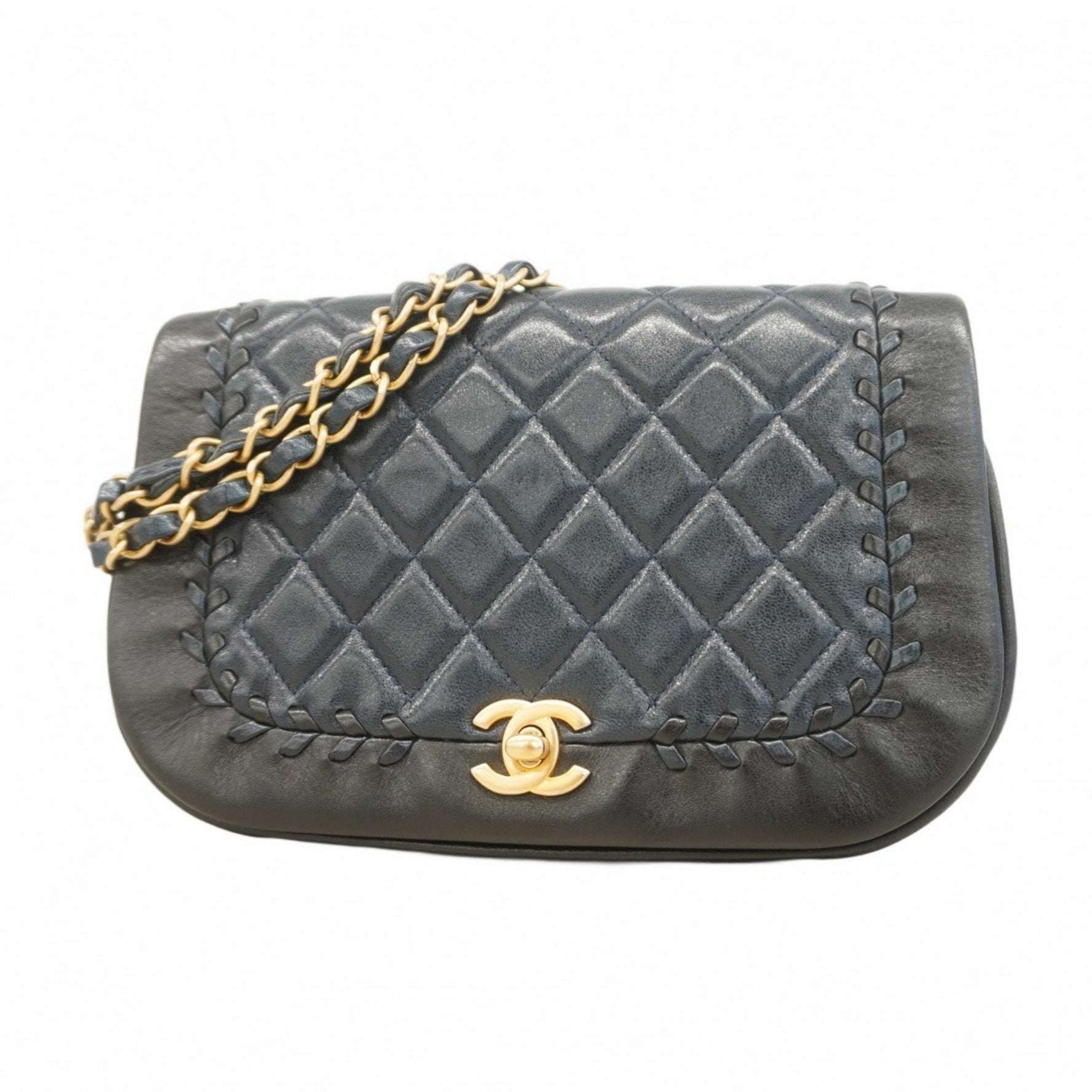 Chanel Matelasse Shoulder Bag with Double Chain, Calfskin