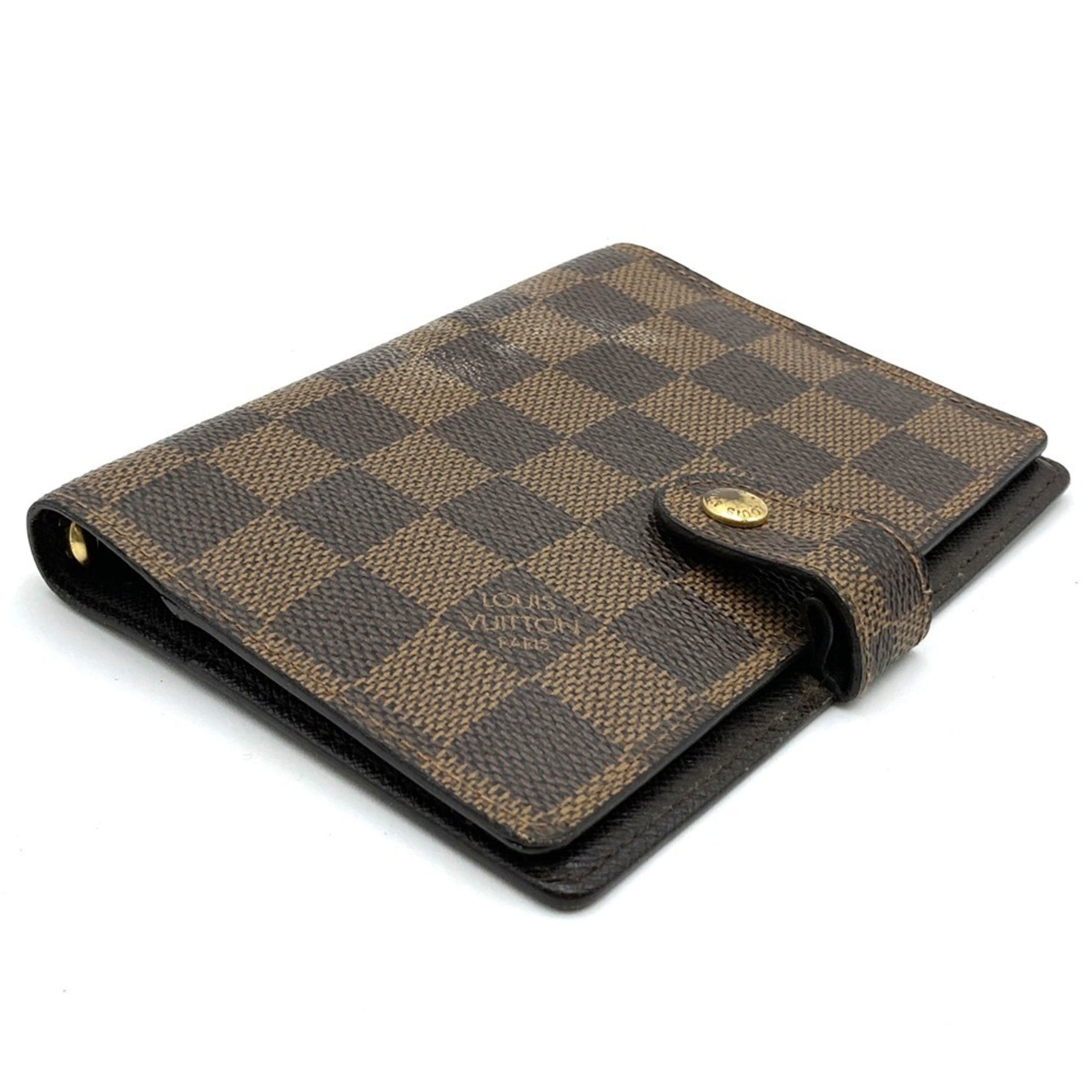 Louis Vuitton Non-sticky Agenda PM Planner Cover, Damier Ebene Leather
