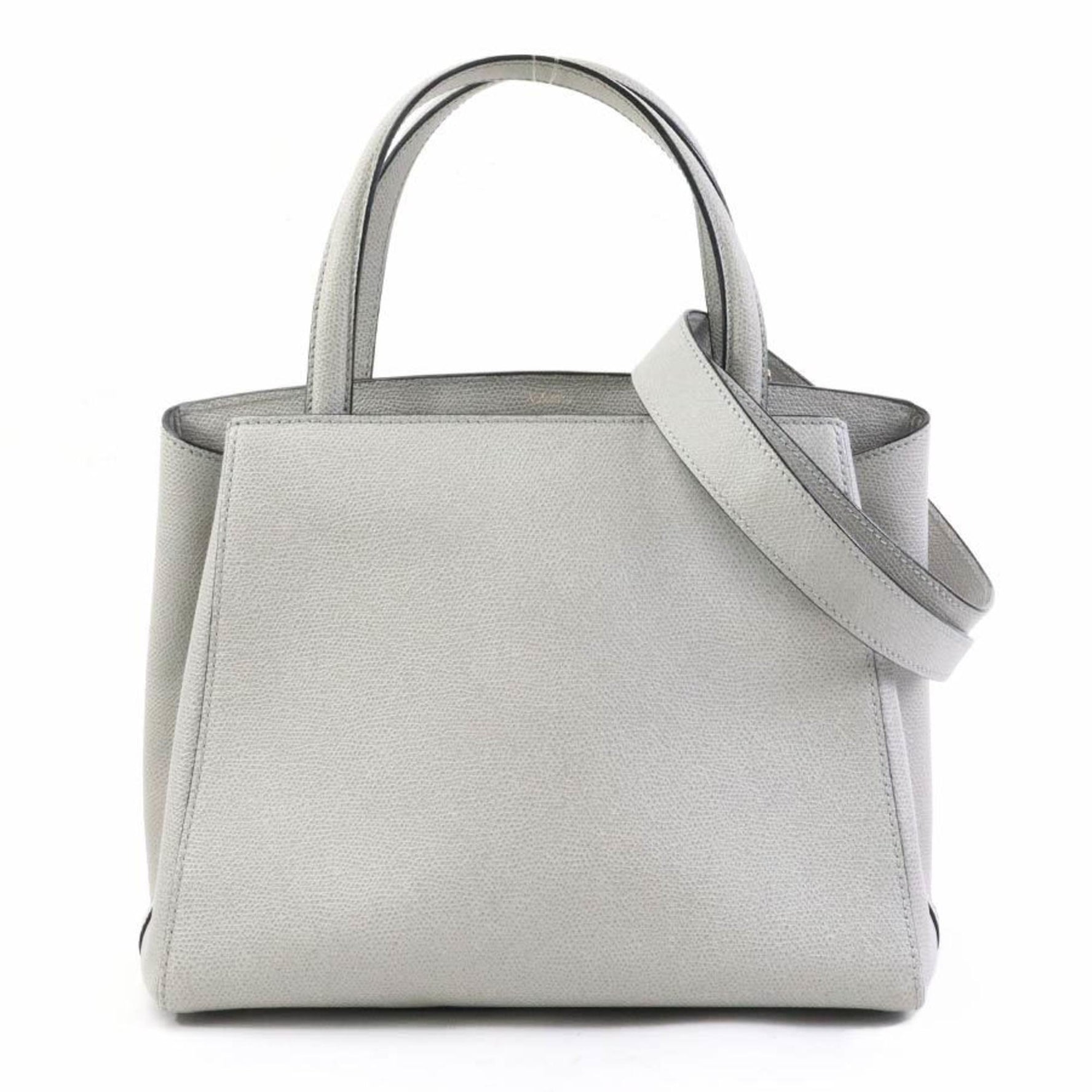 Valextra Handbag Shoulder Bag Triennale Leather Grey Women's 90055a