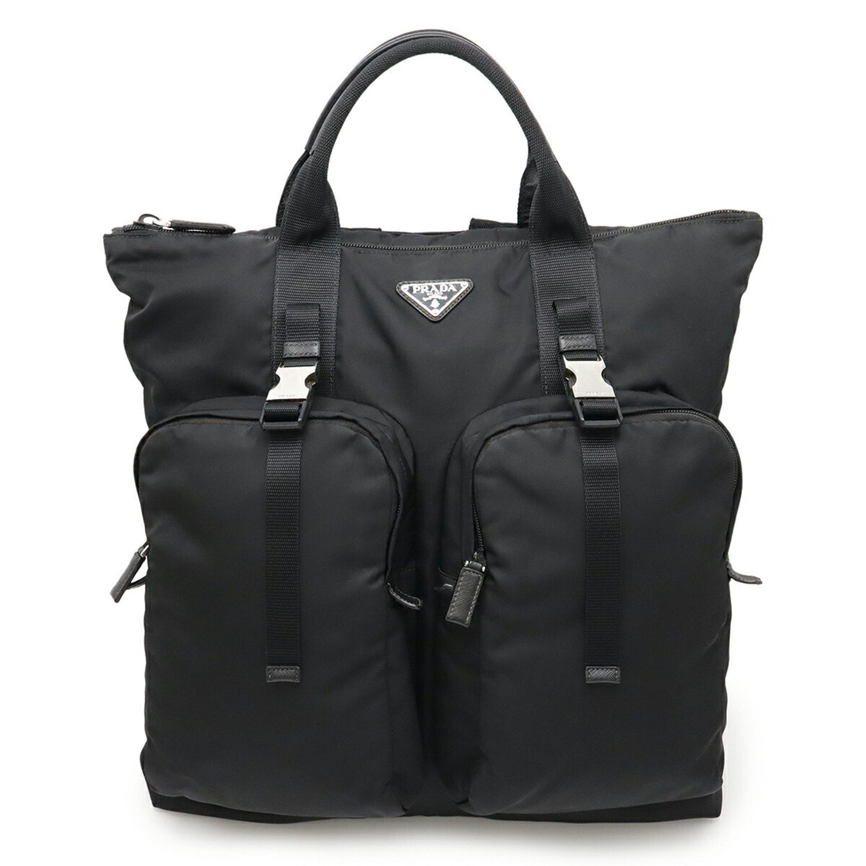 PRADA Backpack/Tote Bag Nylon NERO Black