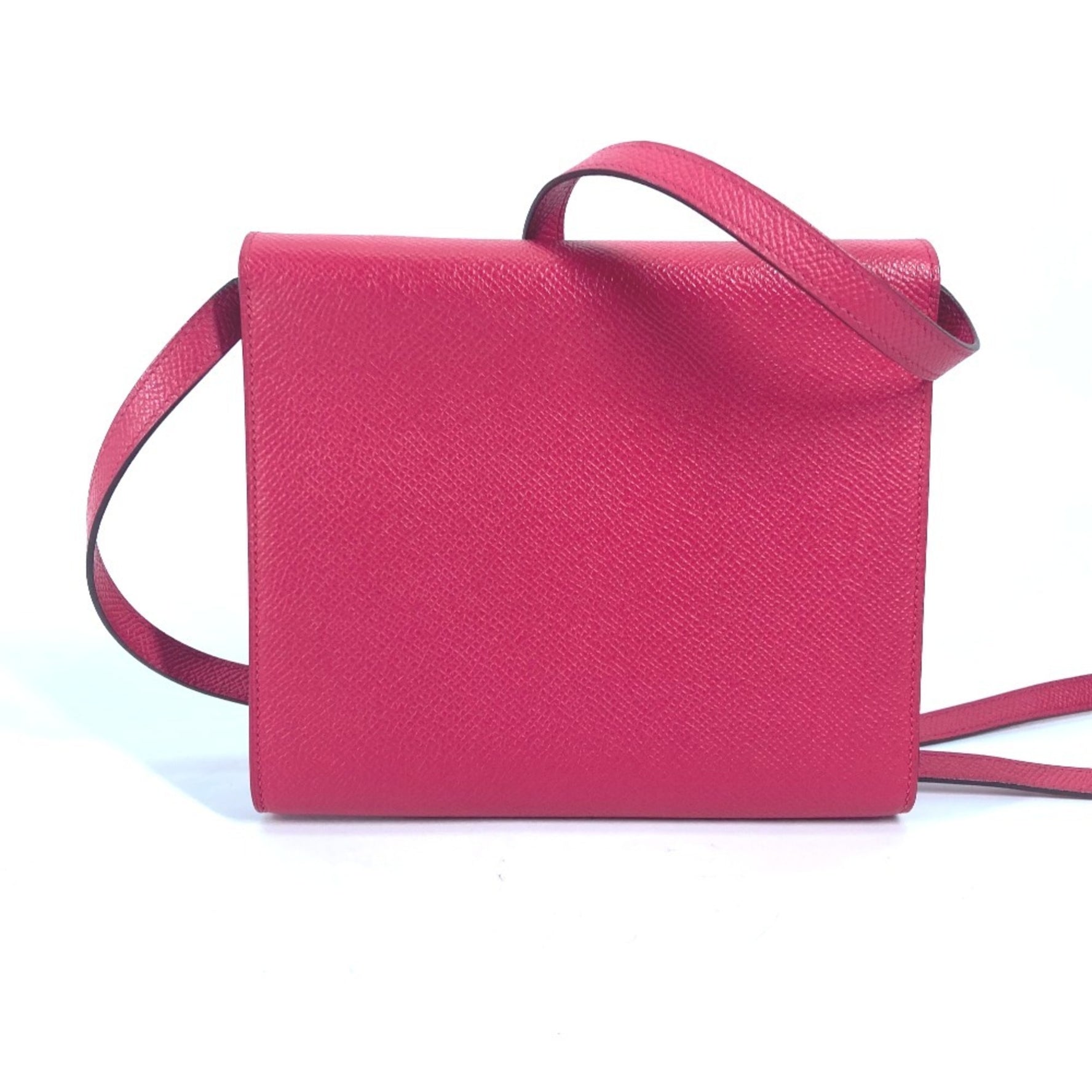 HERMES Bag Pochette Click 16 Crossbody Shoulder Epson Rose Extreme