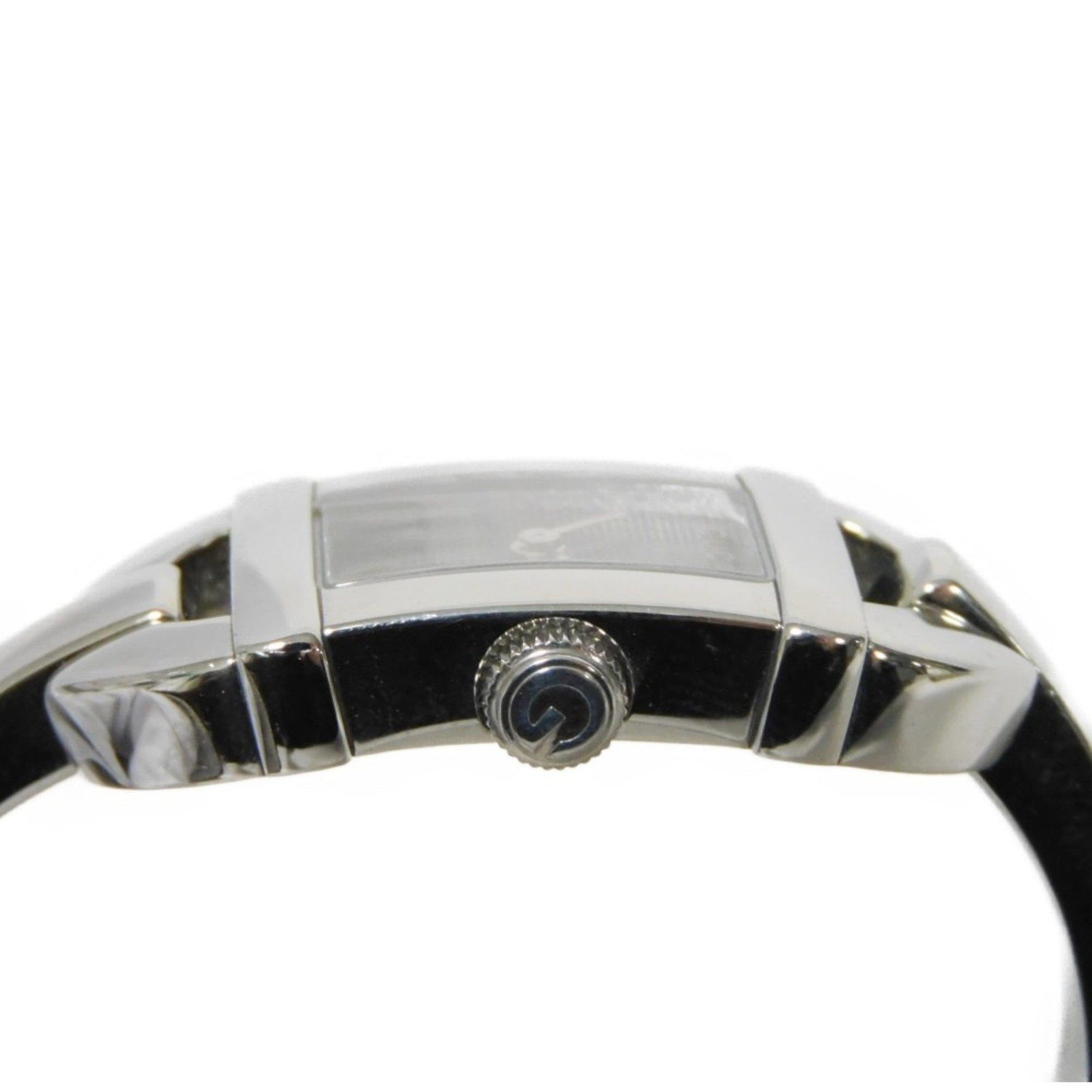 Gucci Bangle Watch Black Dial Quartz SS 6800L Women's