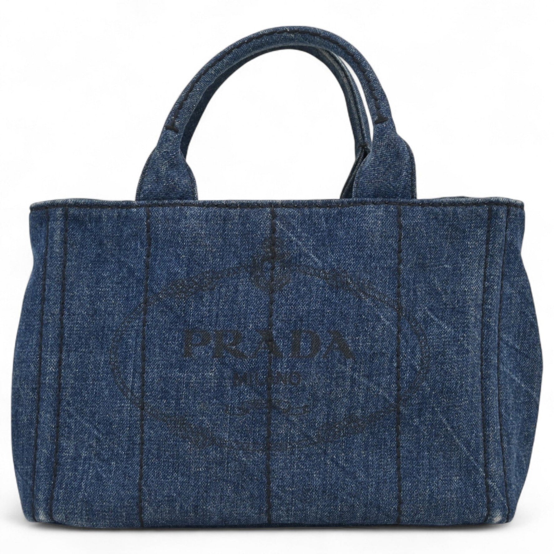 Prada Mini Canapa Handbag in Denim