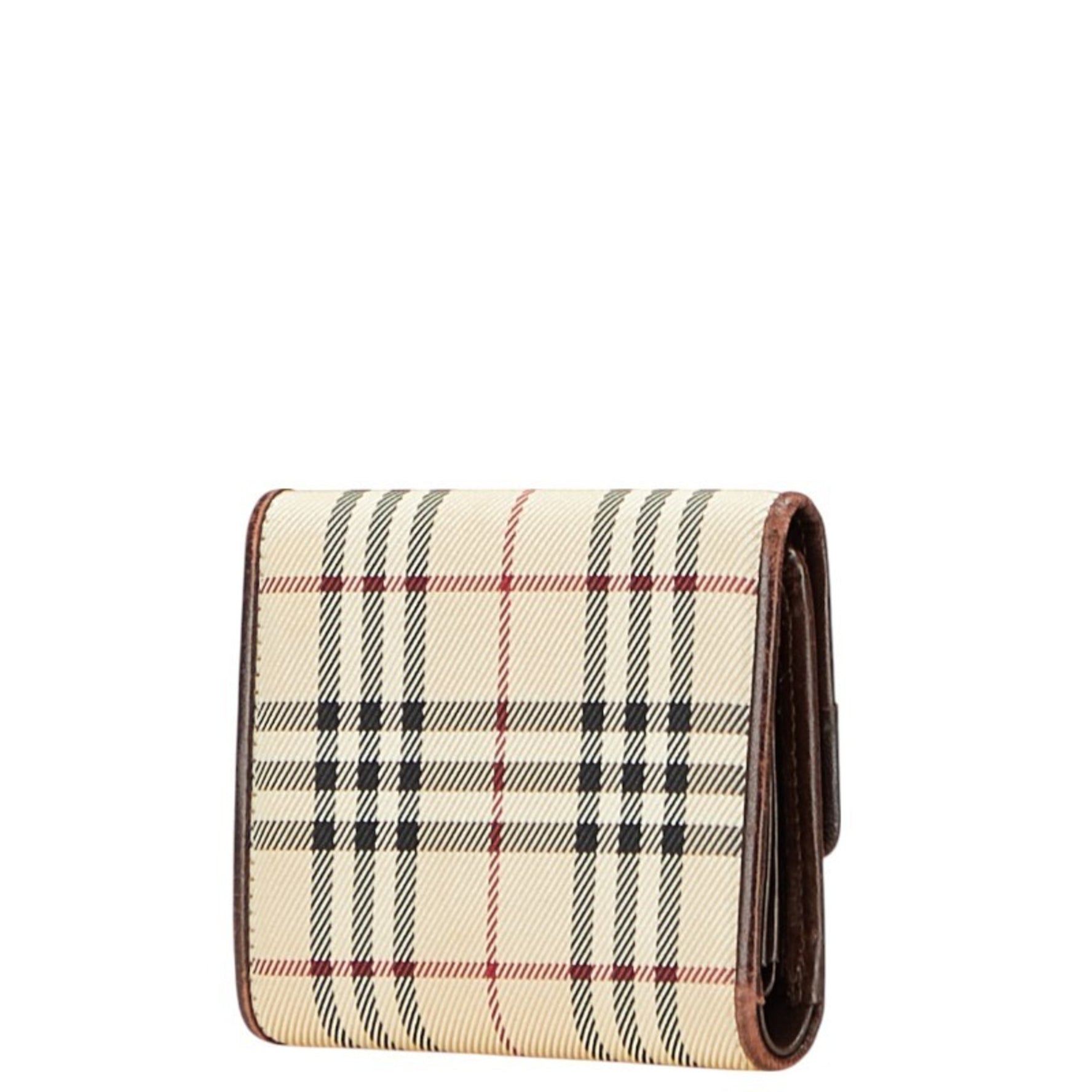 Burberry Nova Check Bifold Wallet in Beige and Brown Canvas Leather