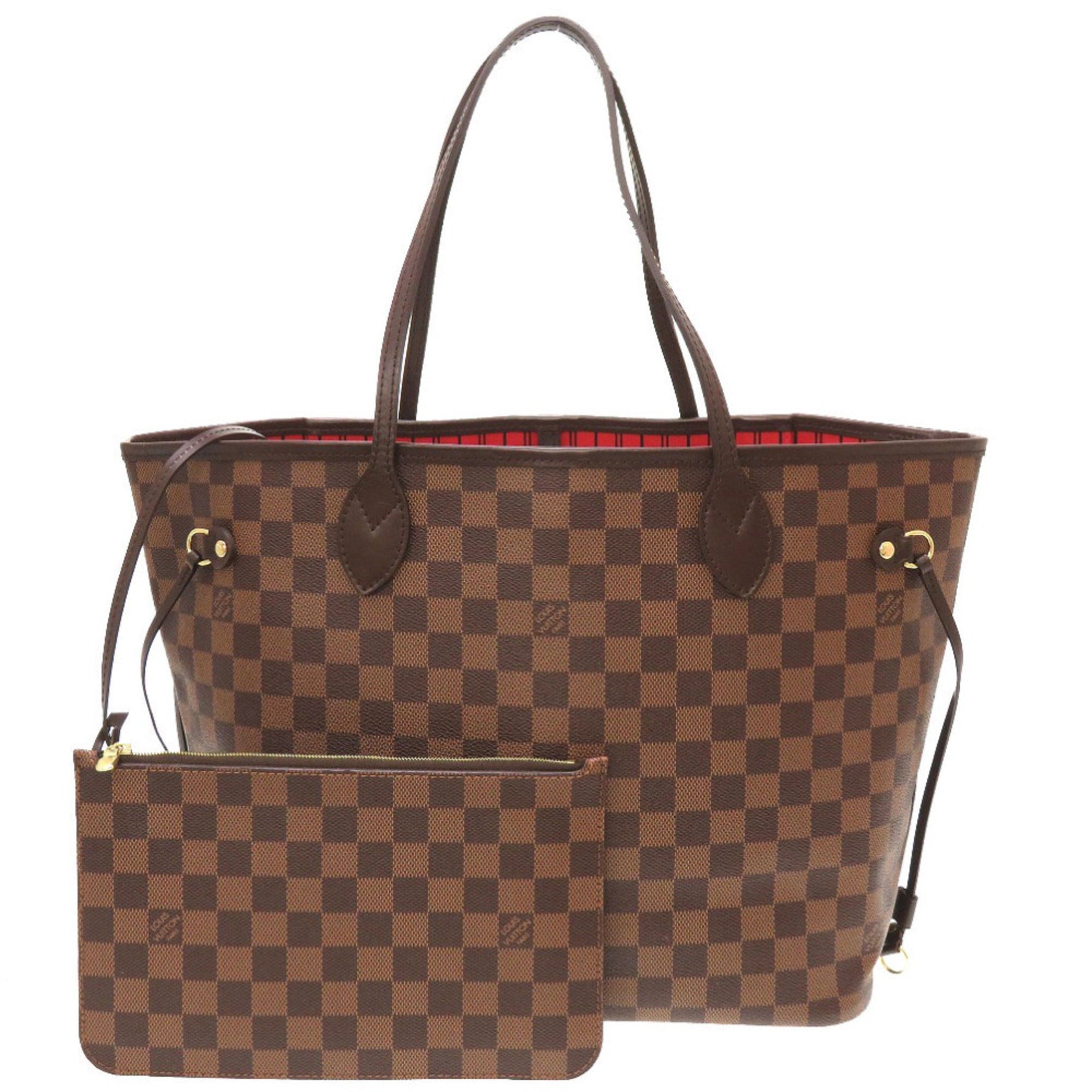 Like new Louis Vuitton Damier Neverfull MM Cerise Tote Bag 0156 LOUIS VUITTON