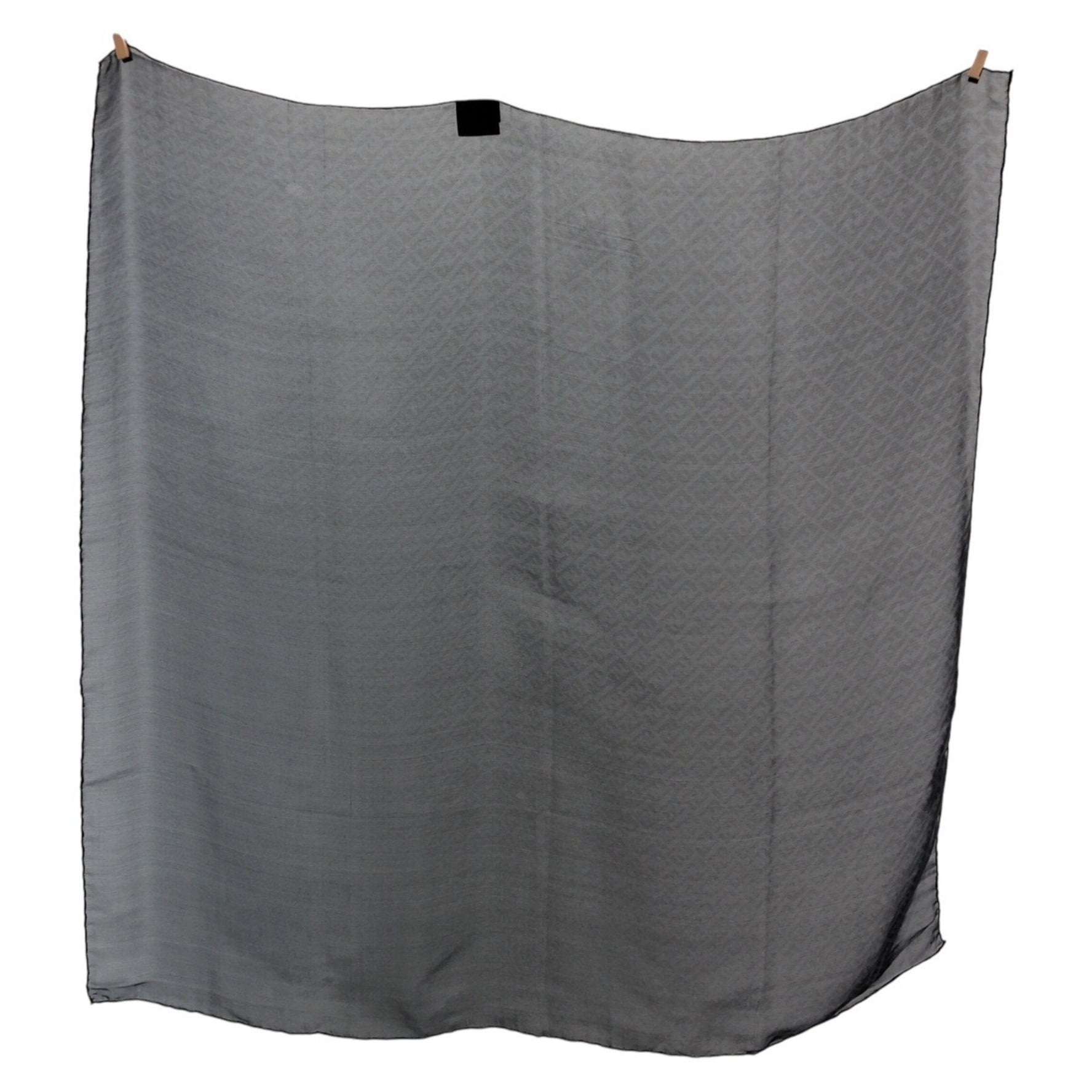 FENDI Zucca Grey Silk Scarf Large